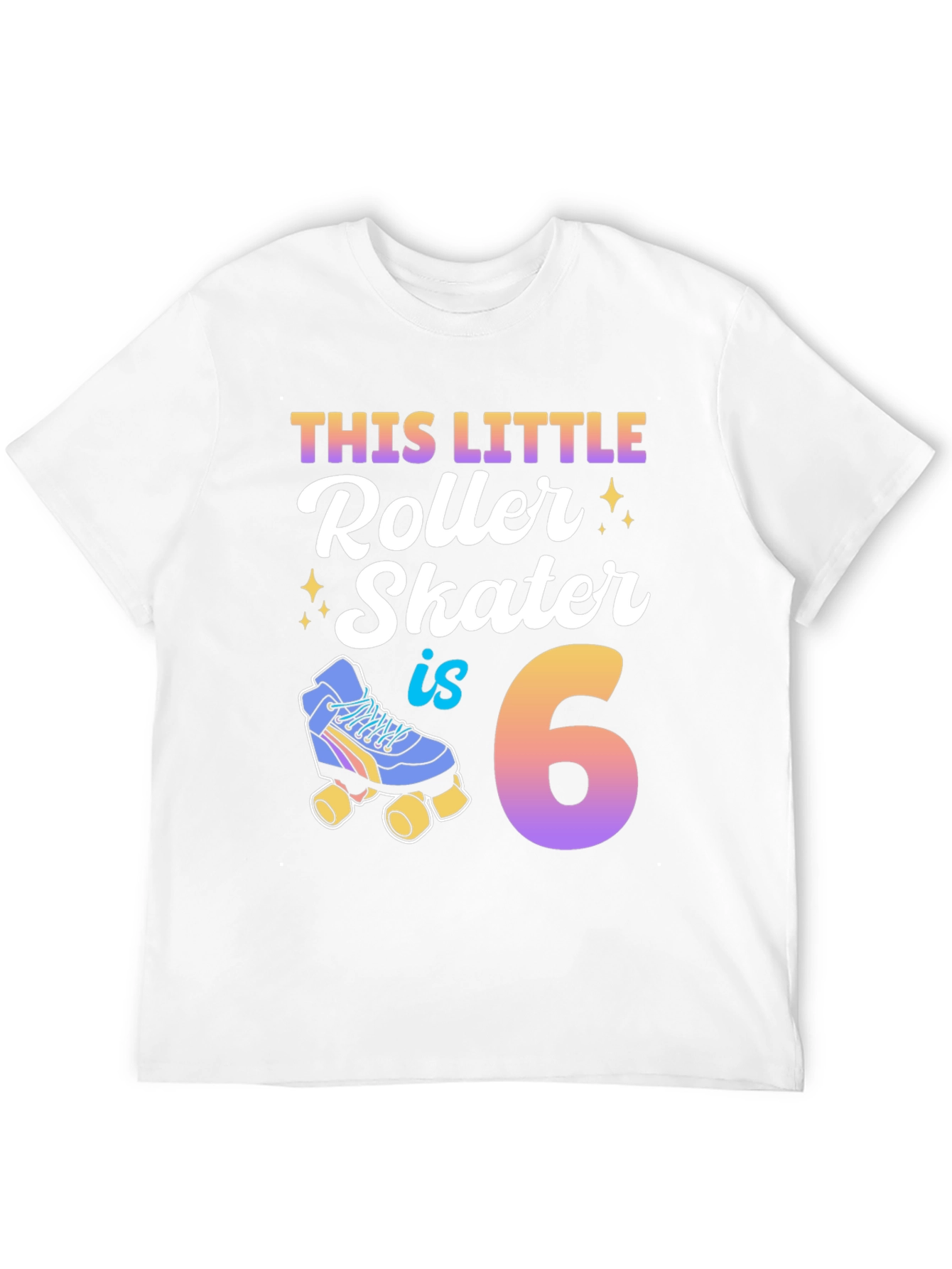 This Little Roller Skater is 6 Birthday Shirt