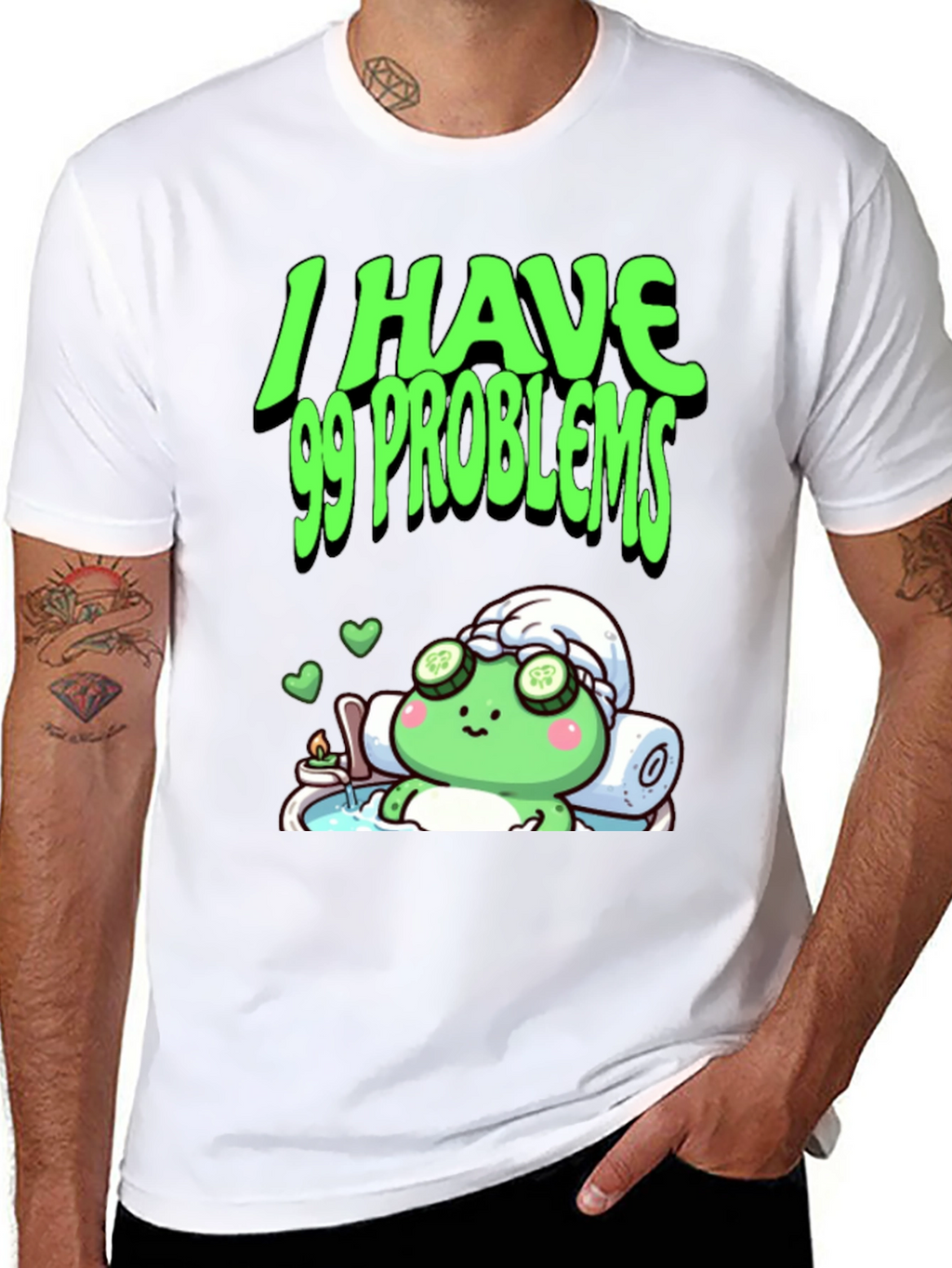 99 Problems Relaxing Frog Graphic Tee
