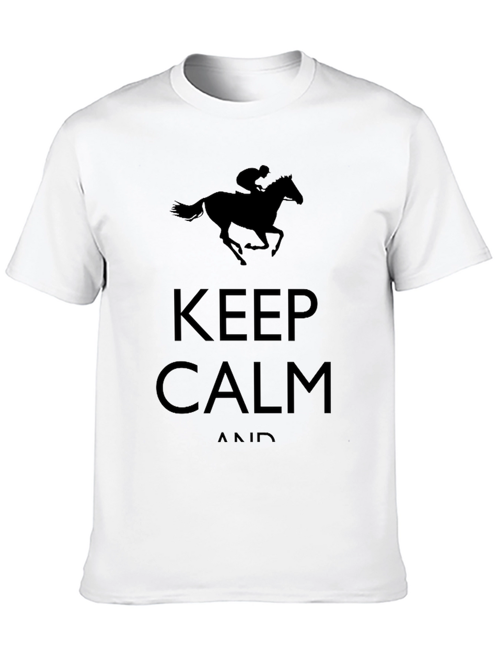 Keep Calm and Ride On Black T-Shirt