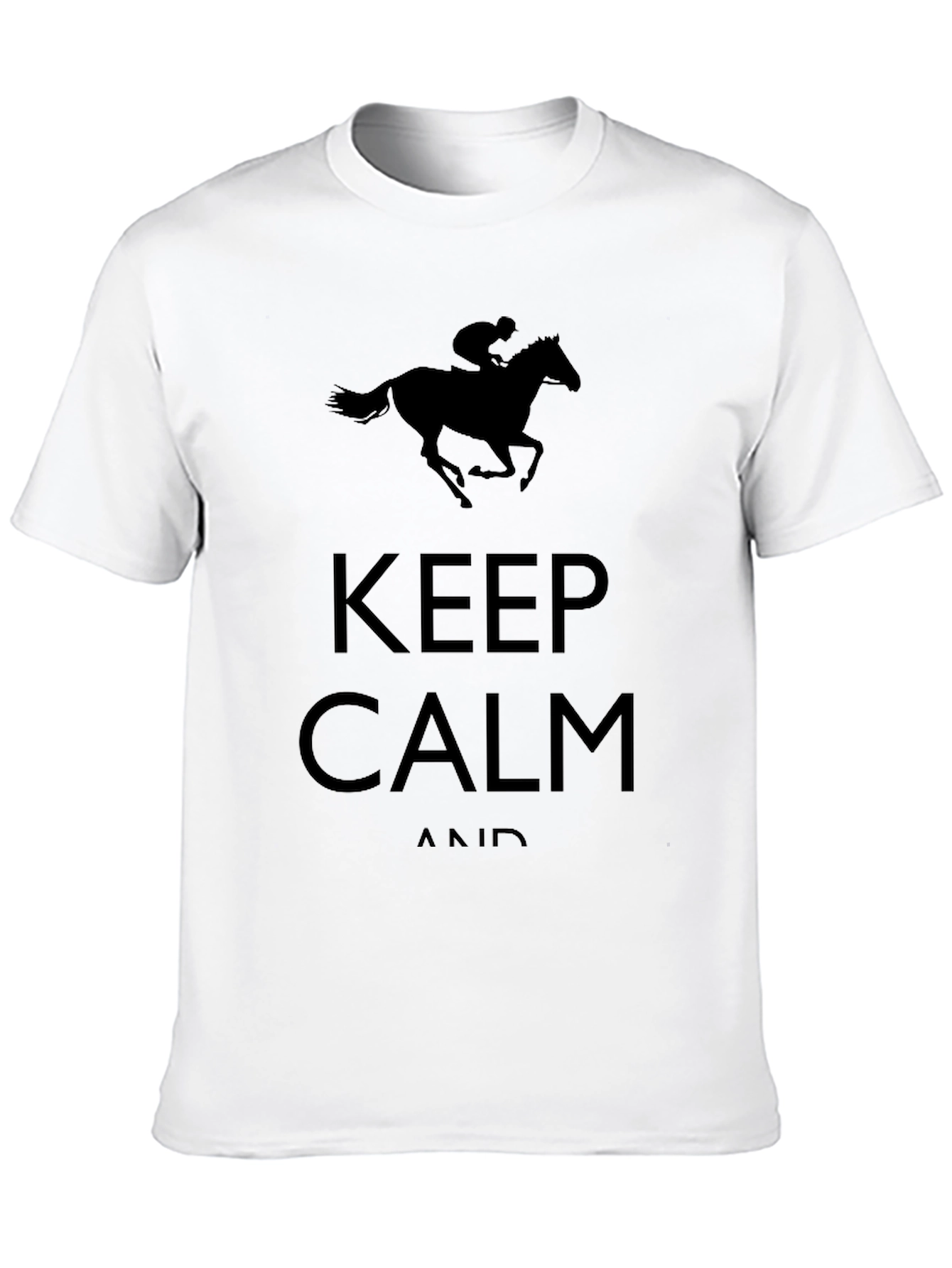Keep Calm and Ride On Black T-Shirt