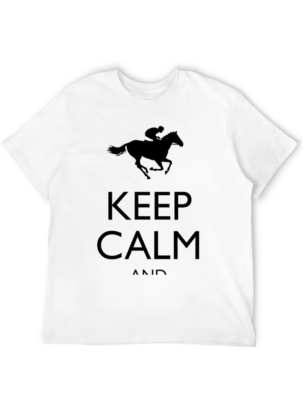 Keep Calm and Ride On Black T-Shirt