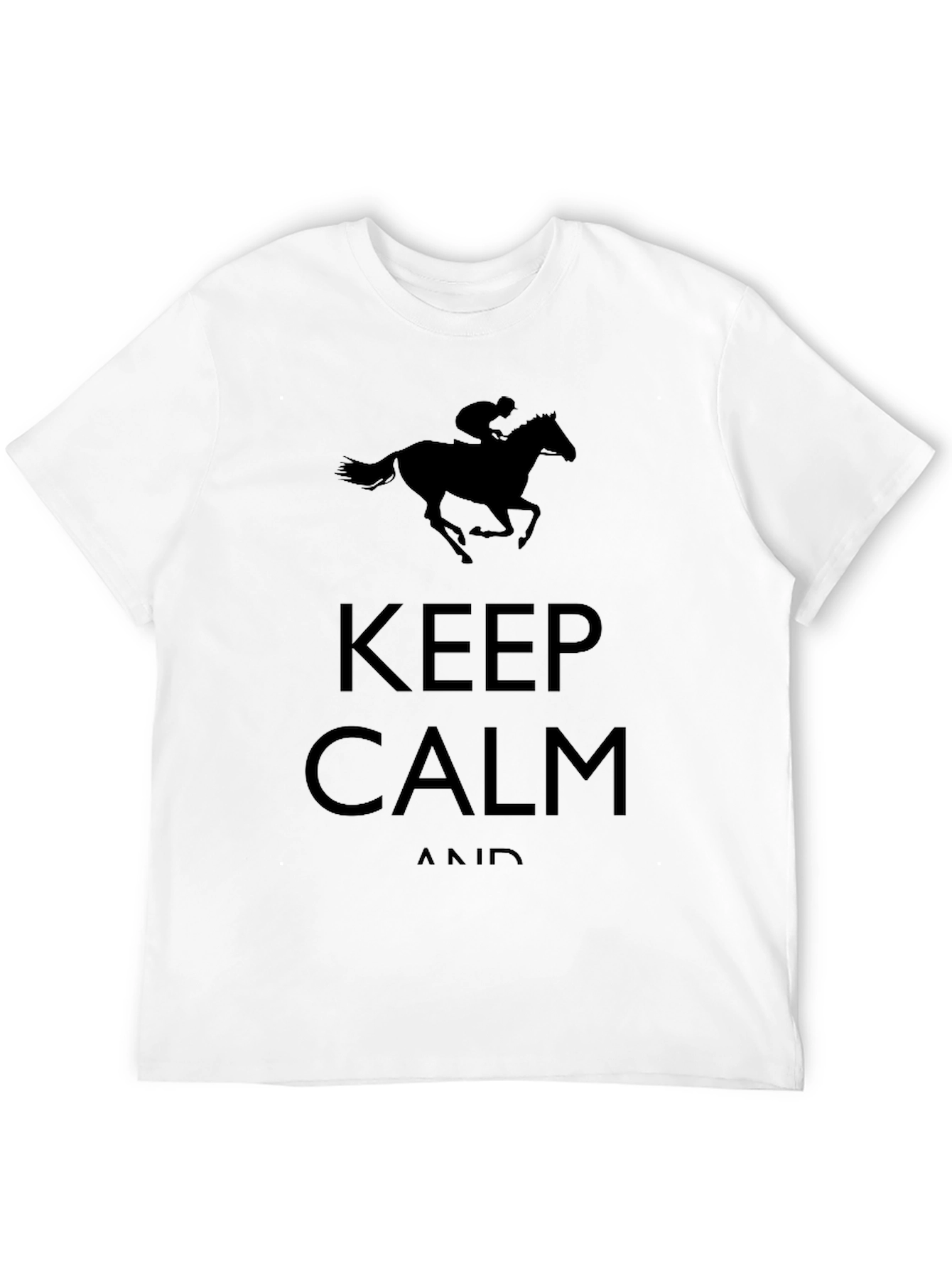 Keep Calm and Ride On Black T-Shirt