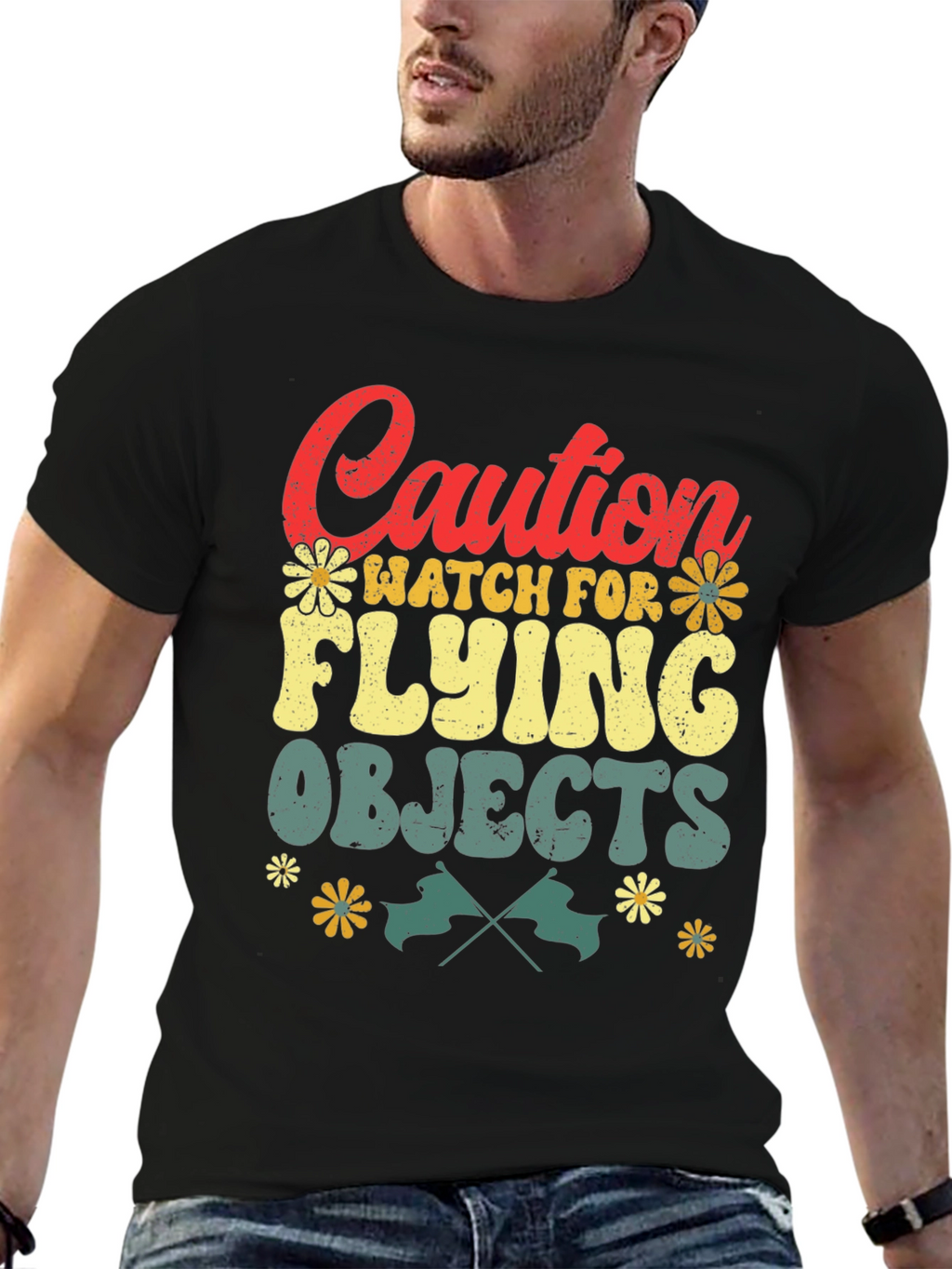 Caution Flying Objects Tee