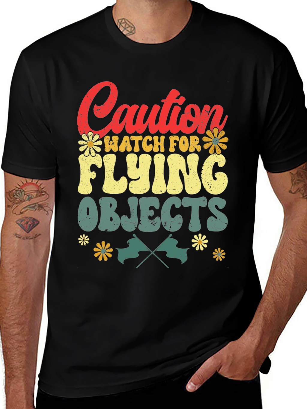 Caution Flying Objects Tee