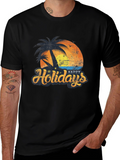 Happy Holidays Black Graphic Tee
