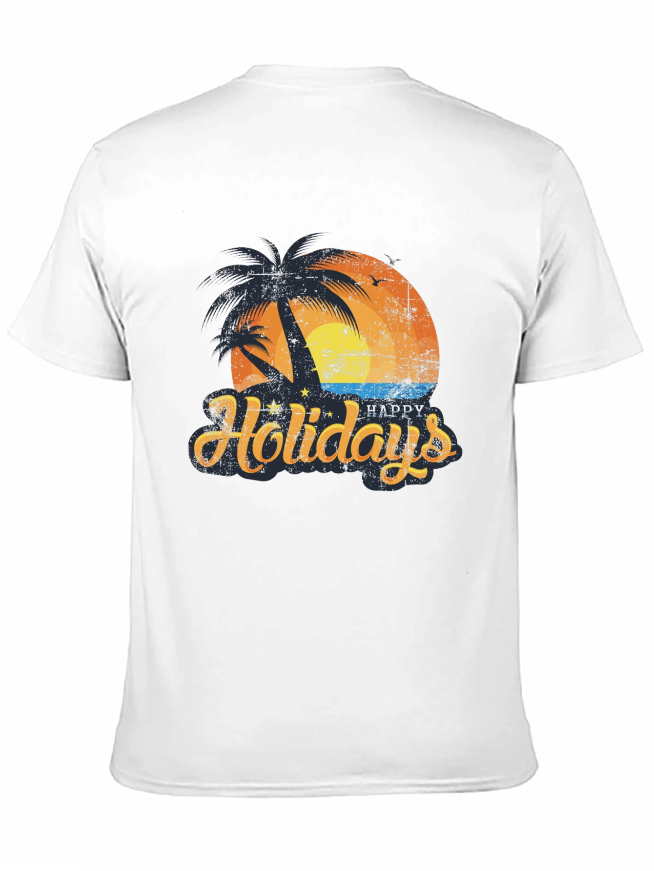 Happy Holidays Black Graphic Tee