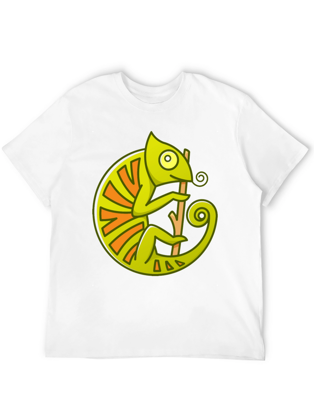 Chameleon Graphic Print Black T-Shirt