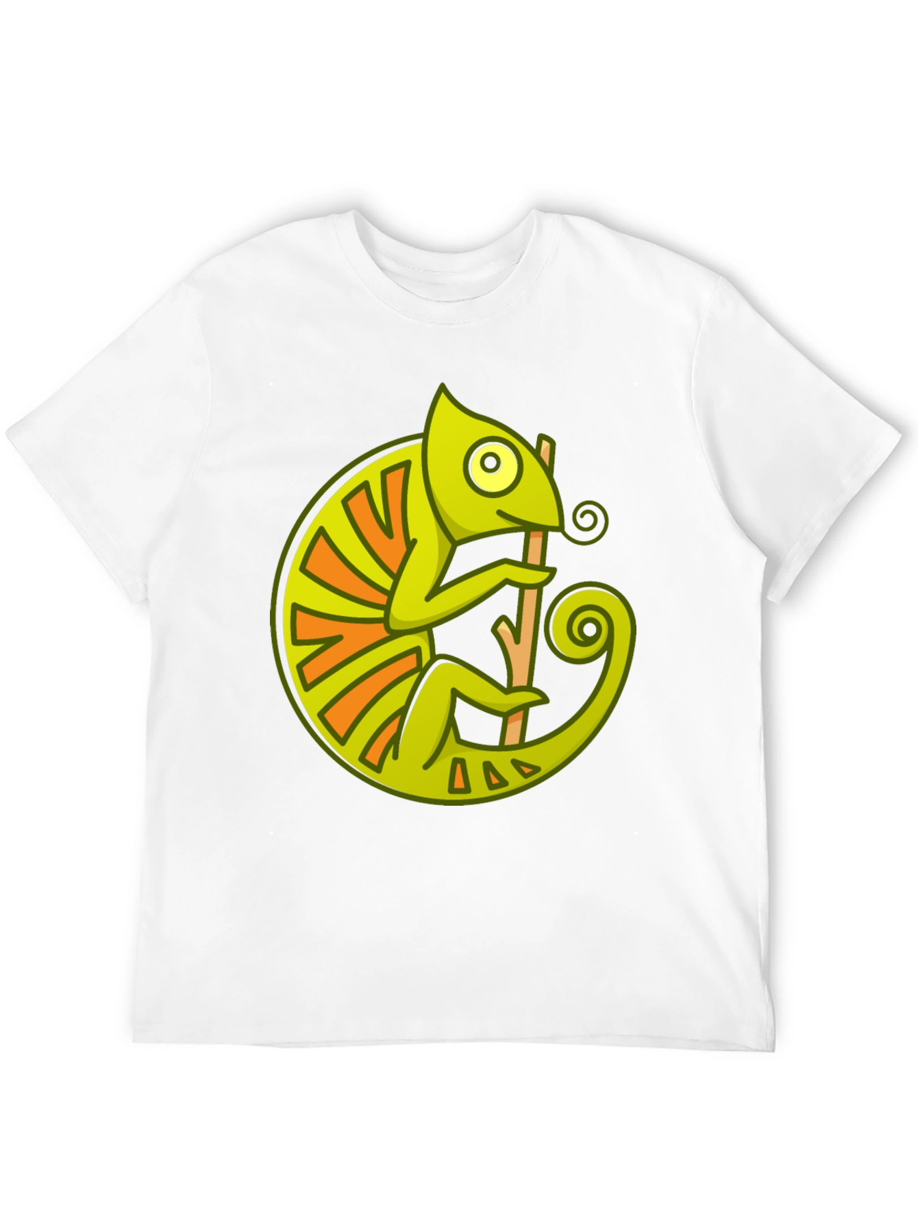 Chameleon Graphic Print Black T-Shirt