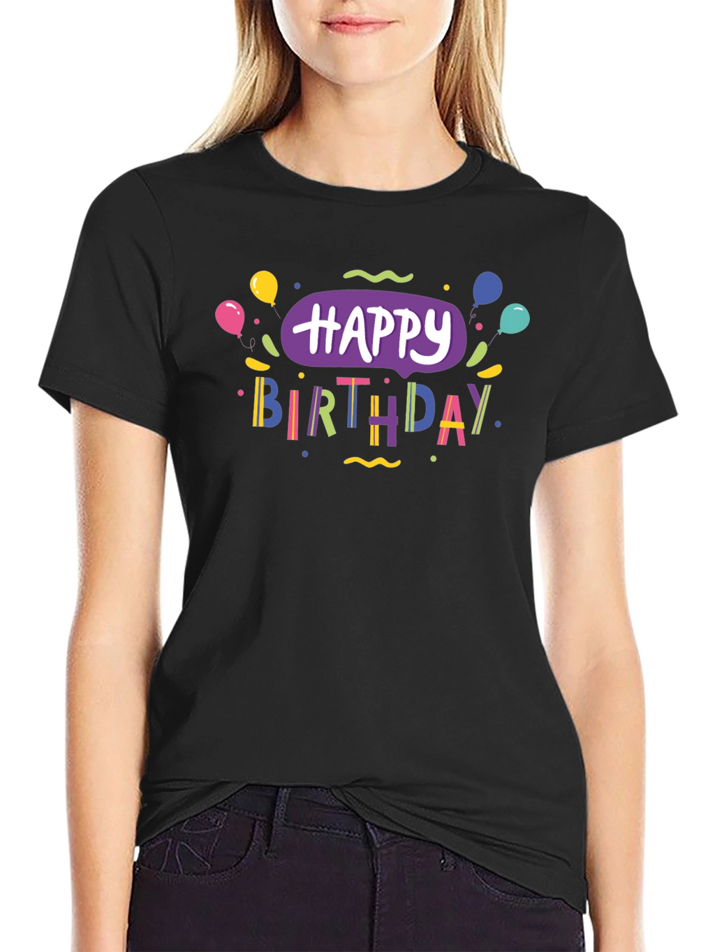 Happy Birthday Black T-Shirt