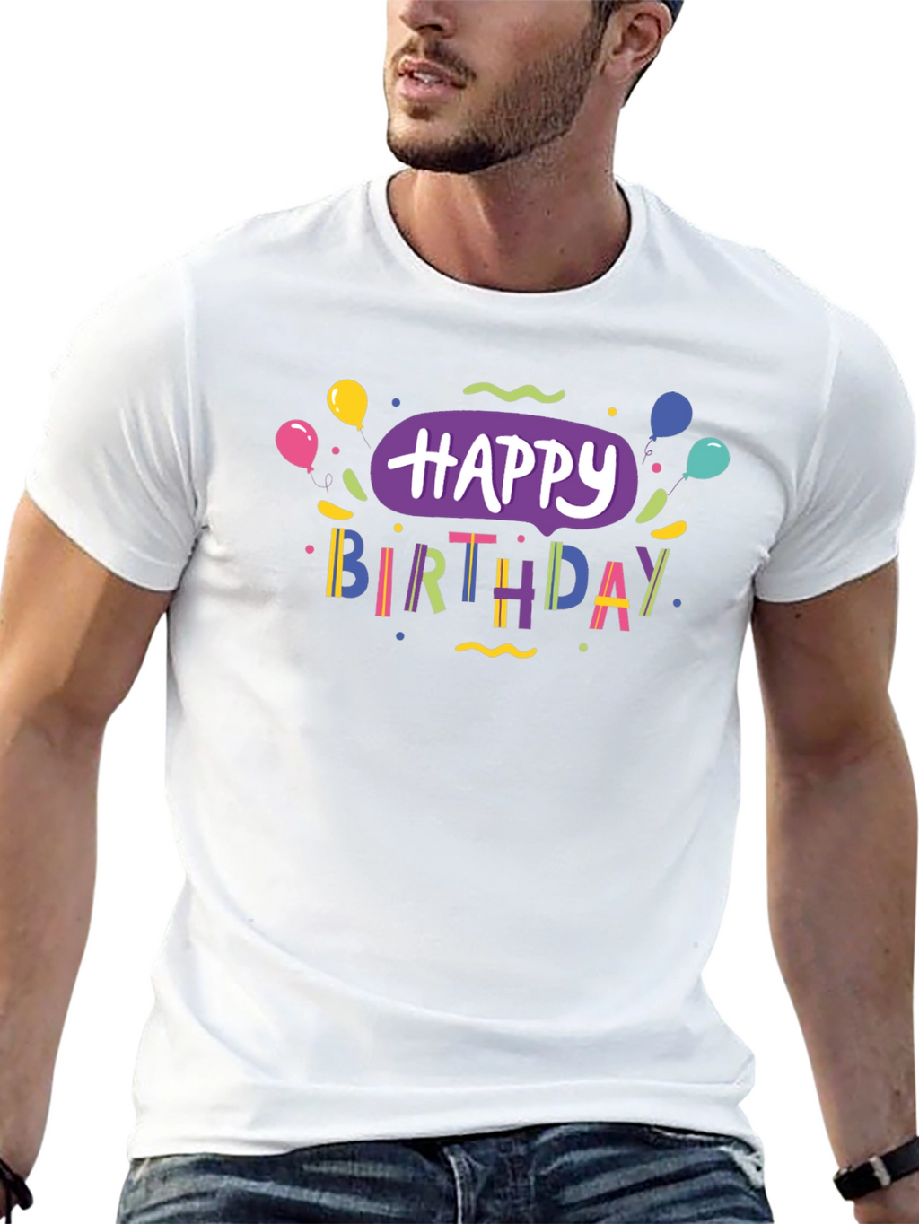 Happy Birthday Black T-Shirt