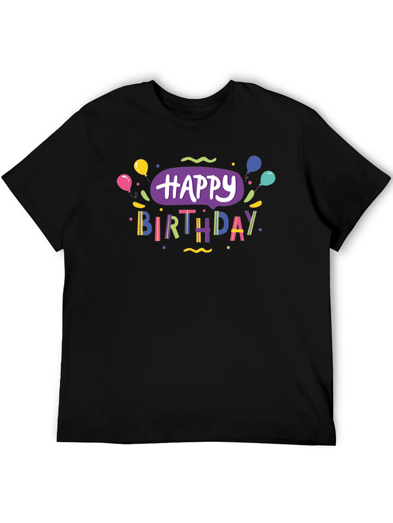 Happy Birthday Black T-Shirt