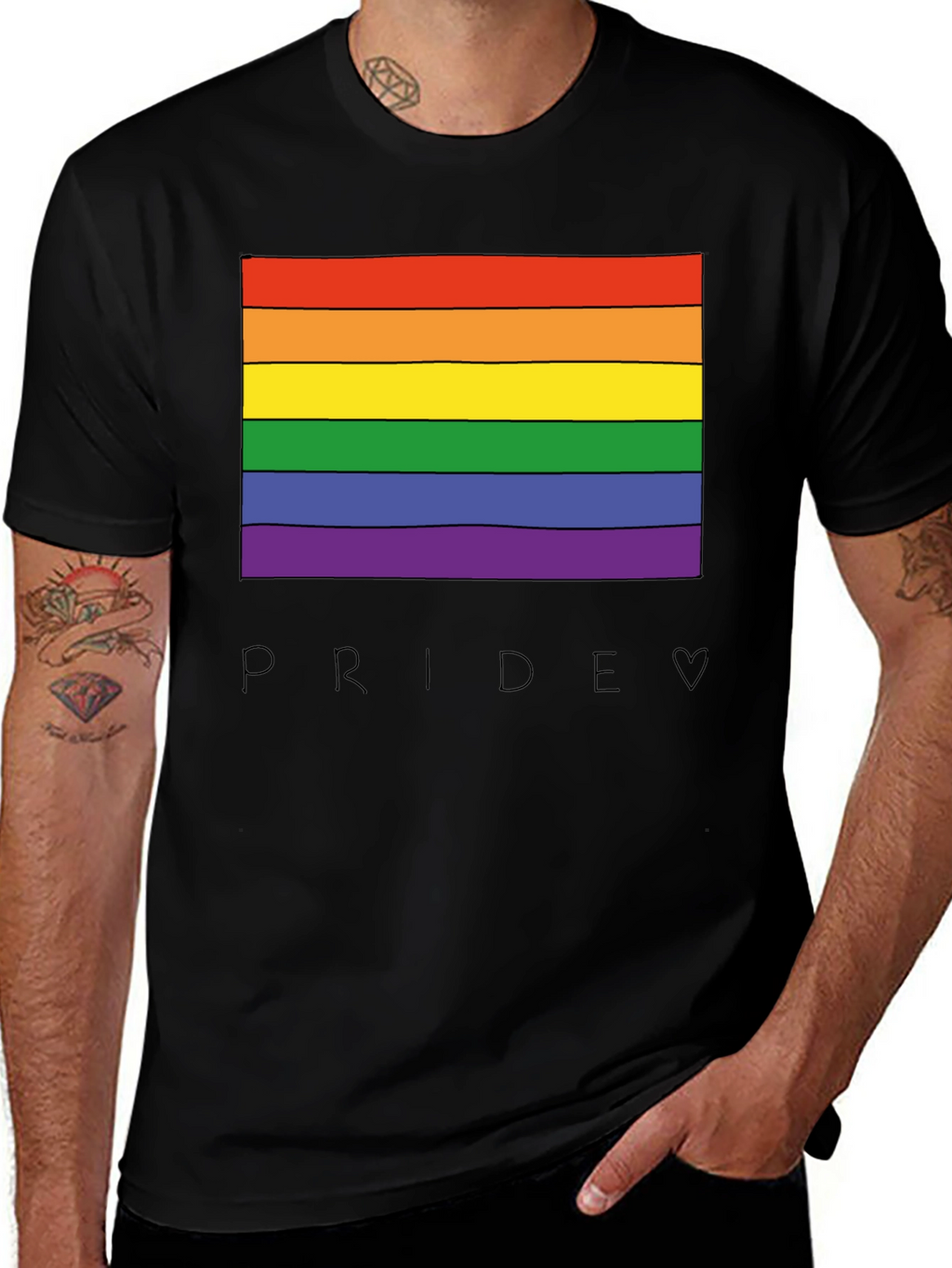 Pride Rainbow Graphic T-Shirt - LGBTQ+ Equality