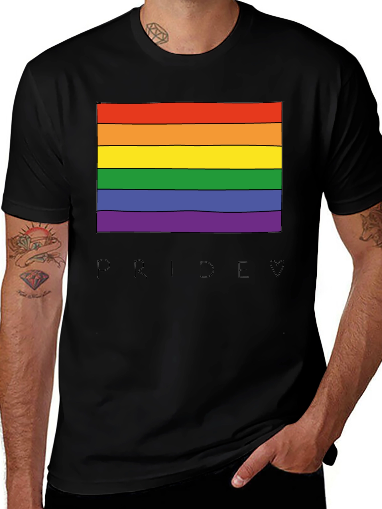 Pride Rainbow Graphic T-Shirt - LGBTQ+ Equality