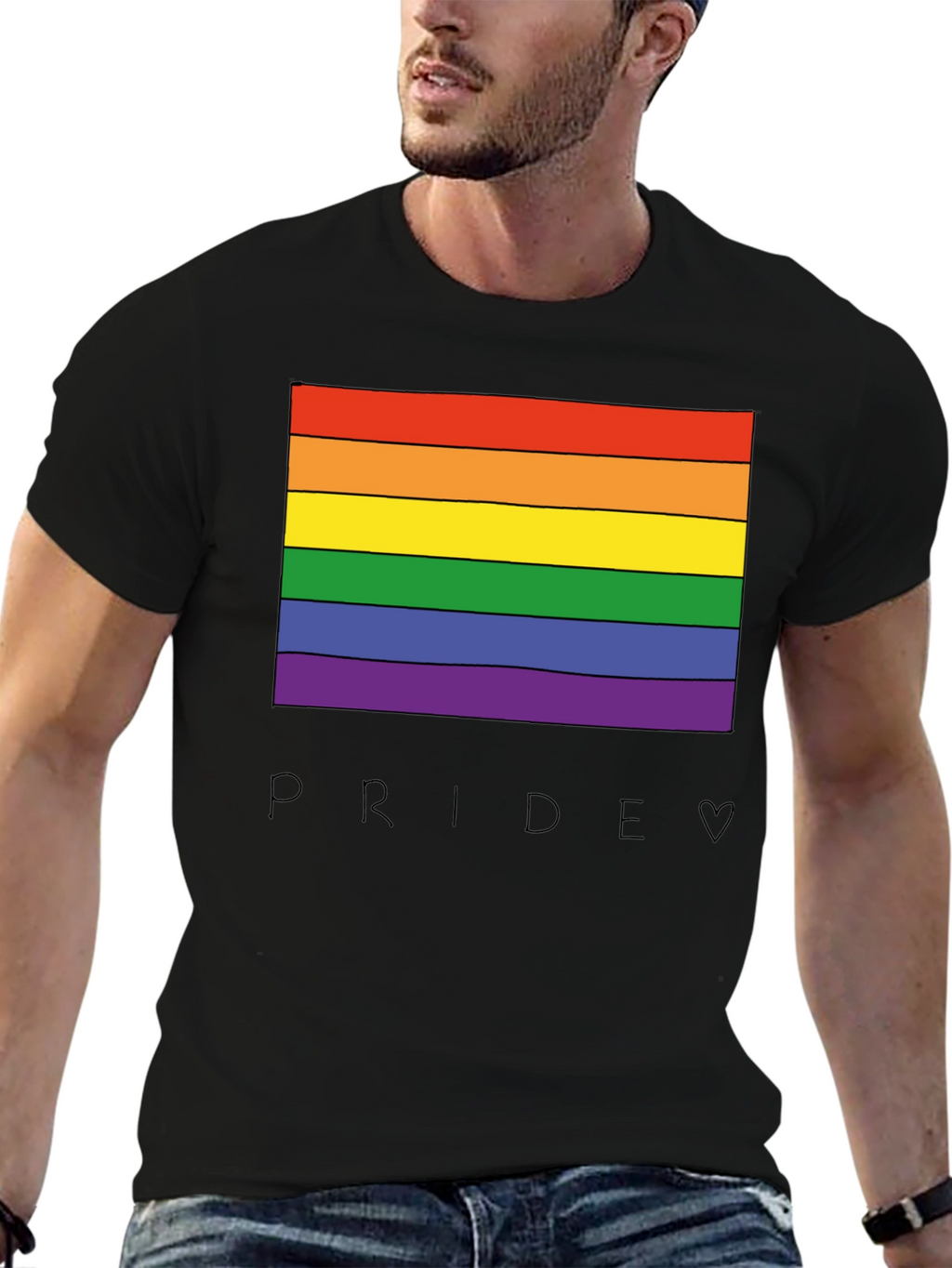 Pride Rainbow Graphic T-Shirt - LGBTQ+ Equality