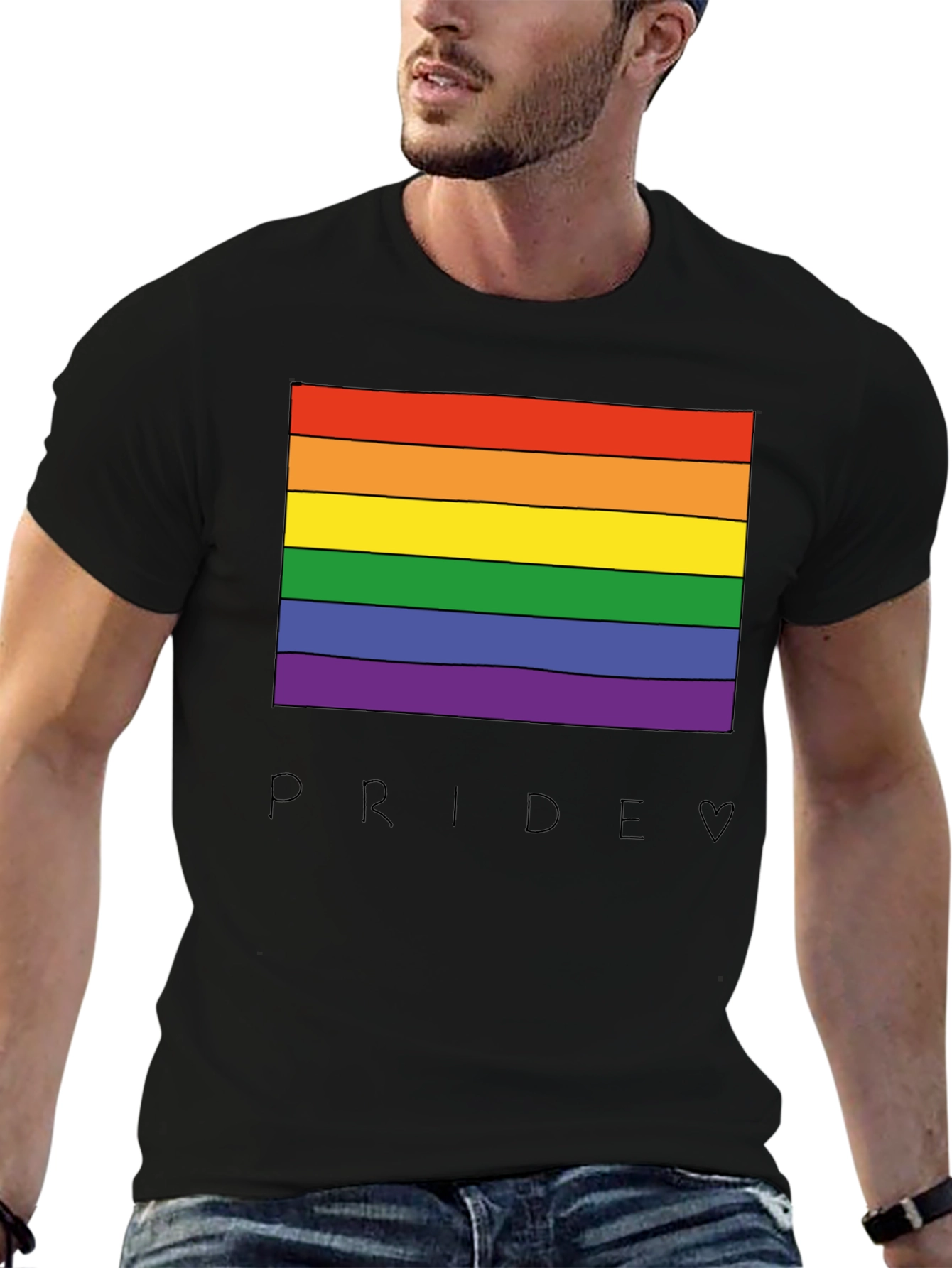 Pride Rainbow Graphic T-Shirt - LGBTQ+ Equality