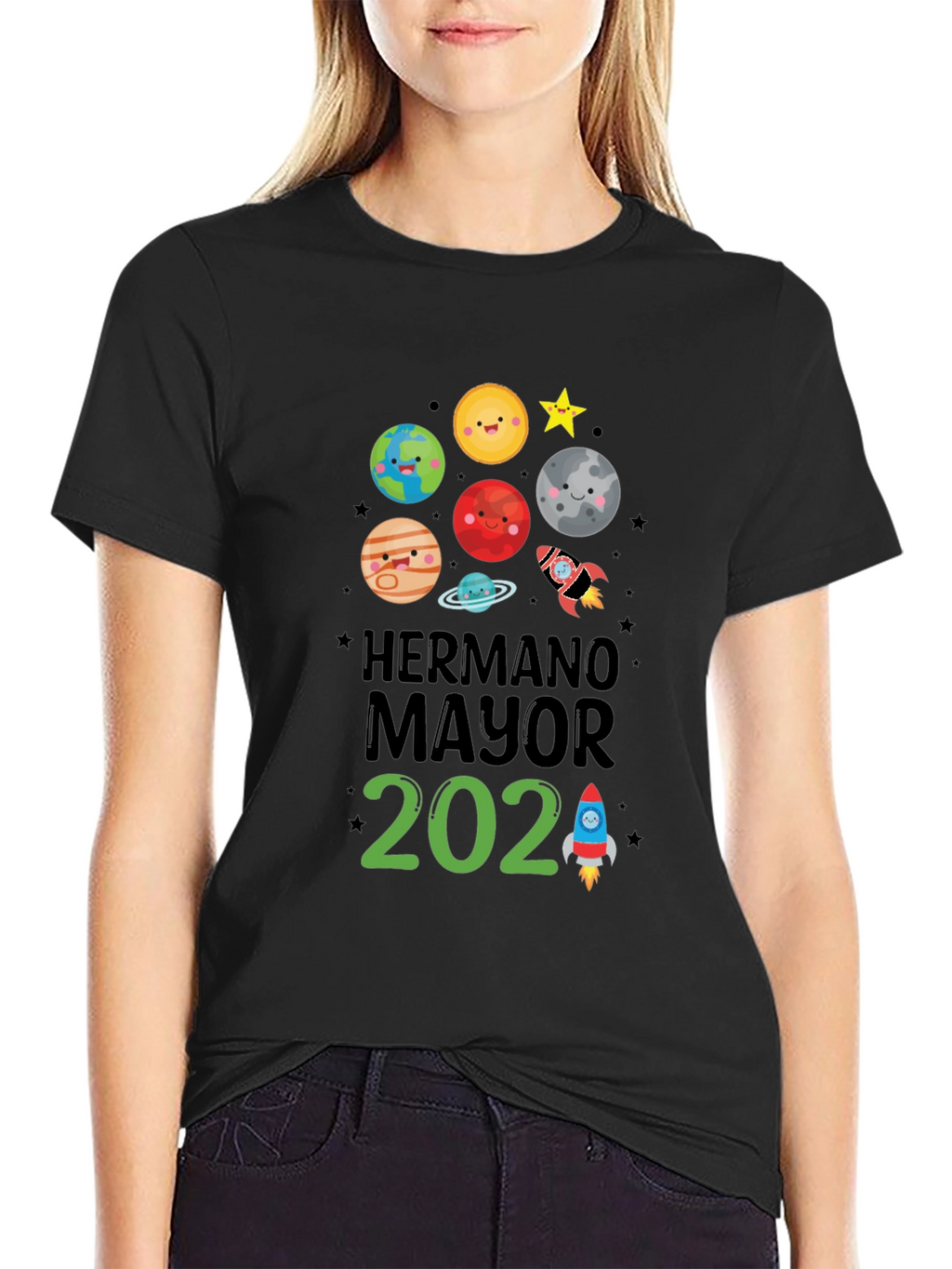 Brother 2024 Space Theme Kids T-Shirt