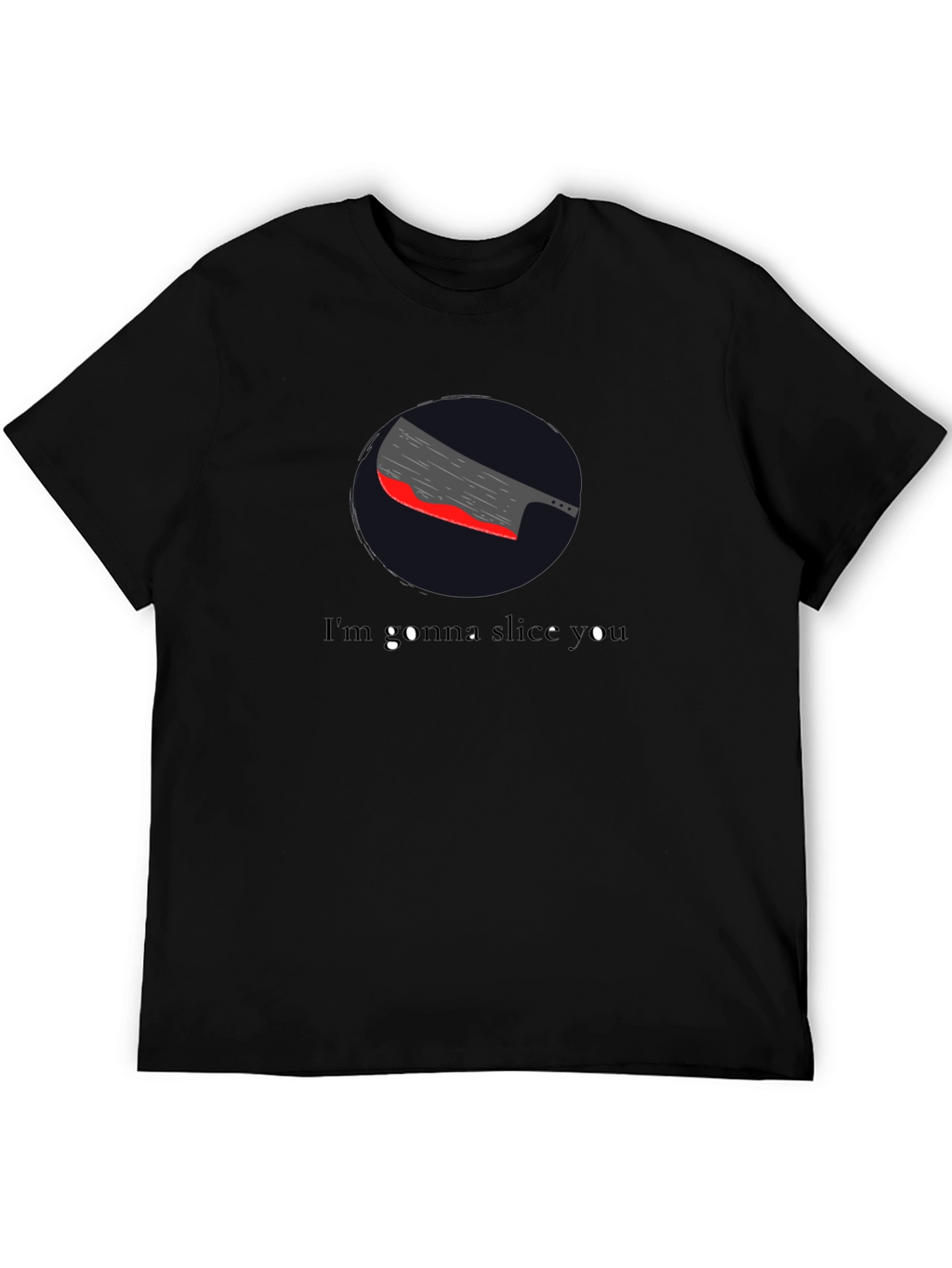 Sarcastic Slice You Graphic Tee - Black T-Shirt