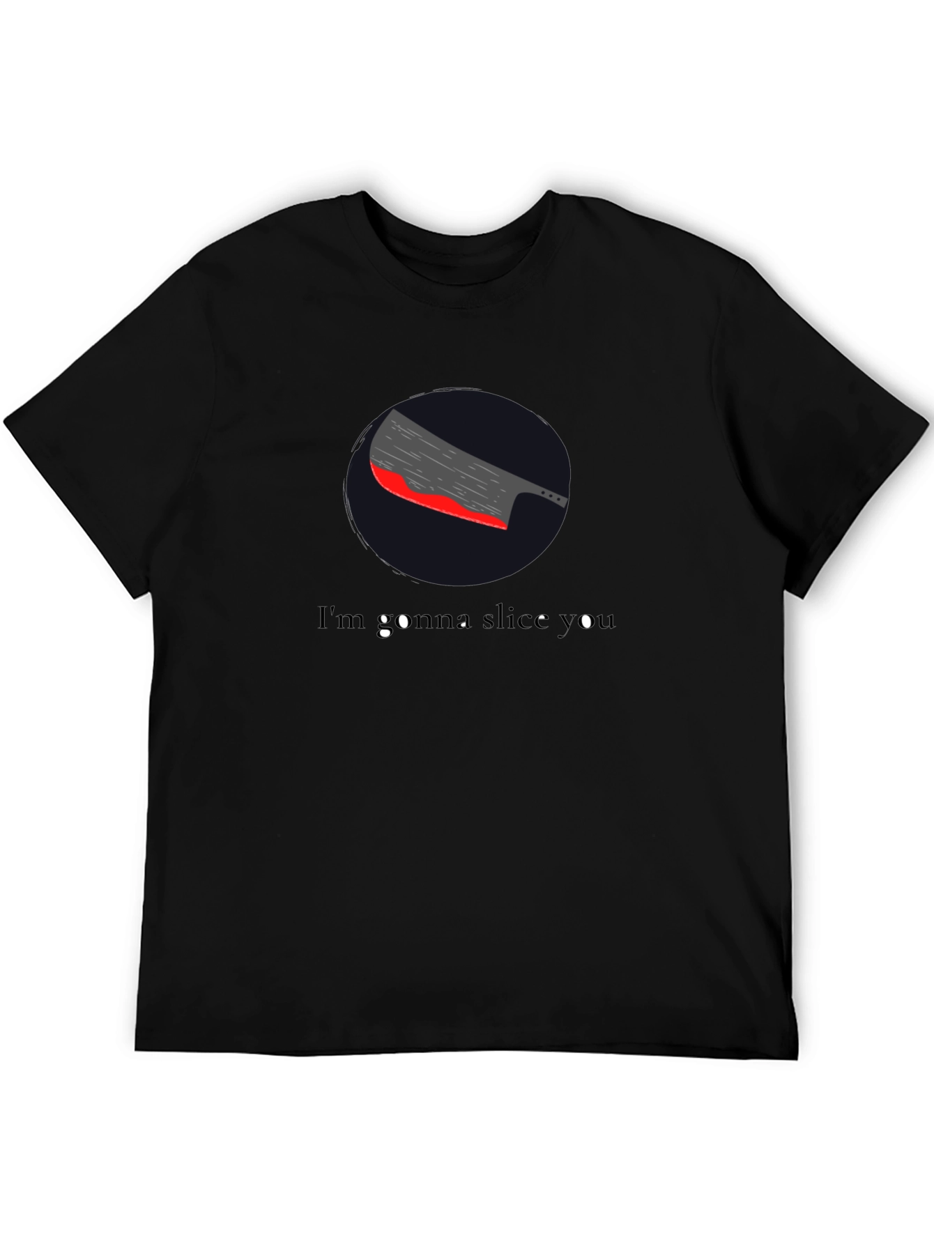Sarcastic Slice You Graphic Tee - Black T-Shirt