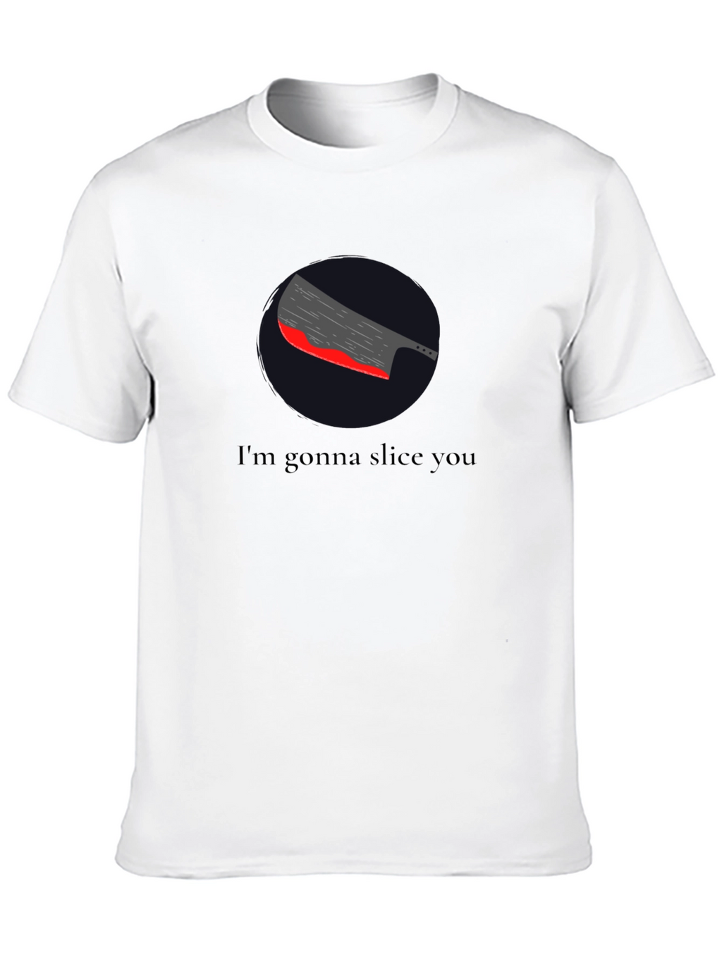 Sarcastic Slice You Graphic Tee - Black T-Shirt