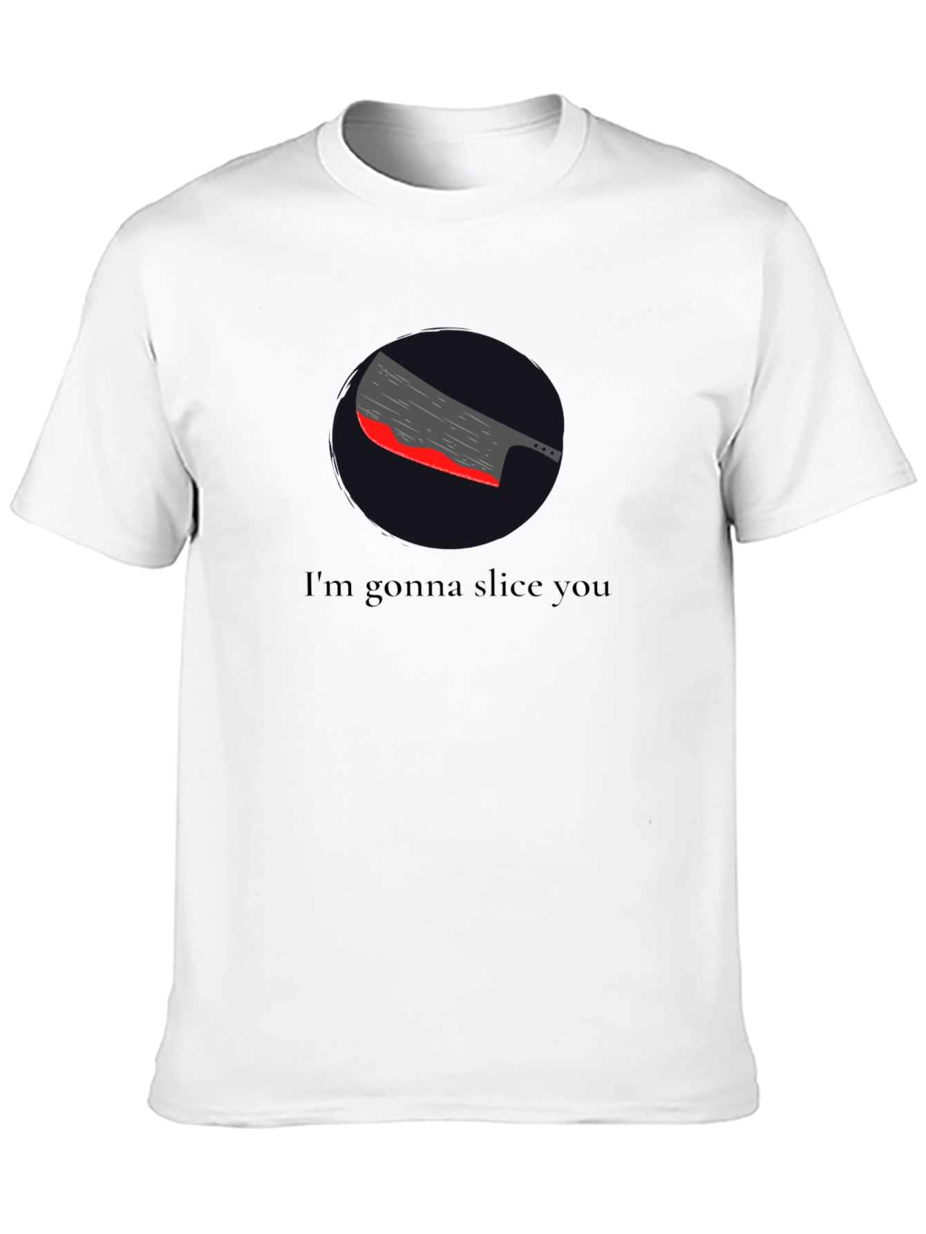 Sarcastic Slice You Graphic Tee - Black T-Shirt