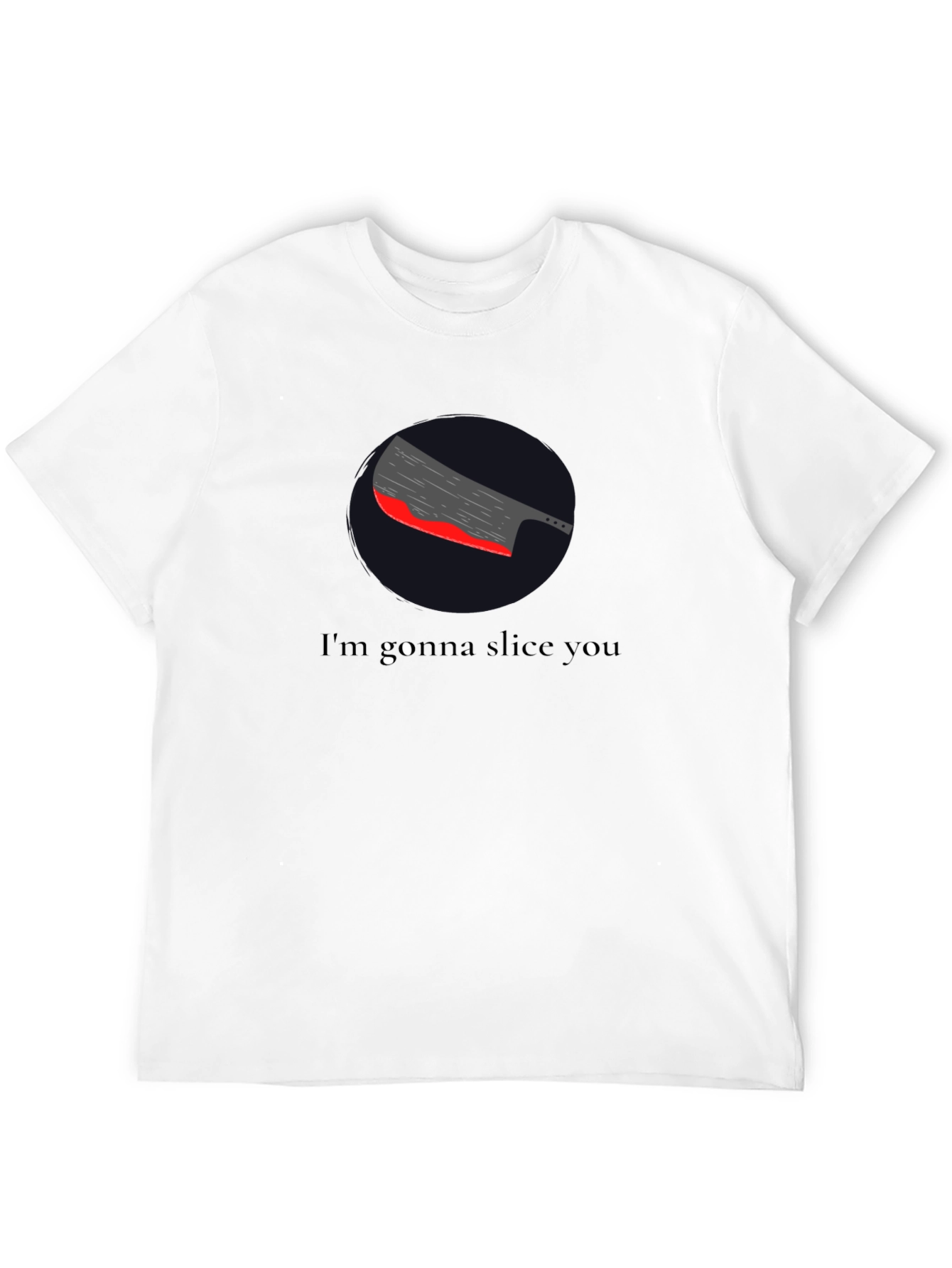 Sarcastic Slice You Graphic Tee - Black T-Shirt