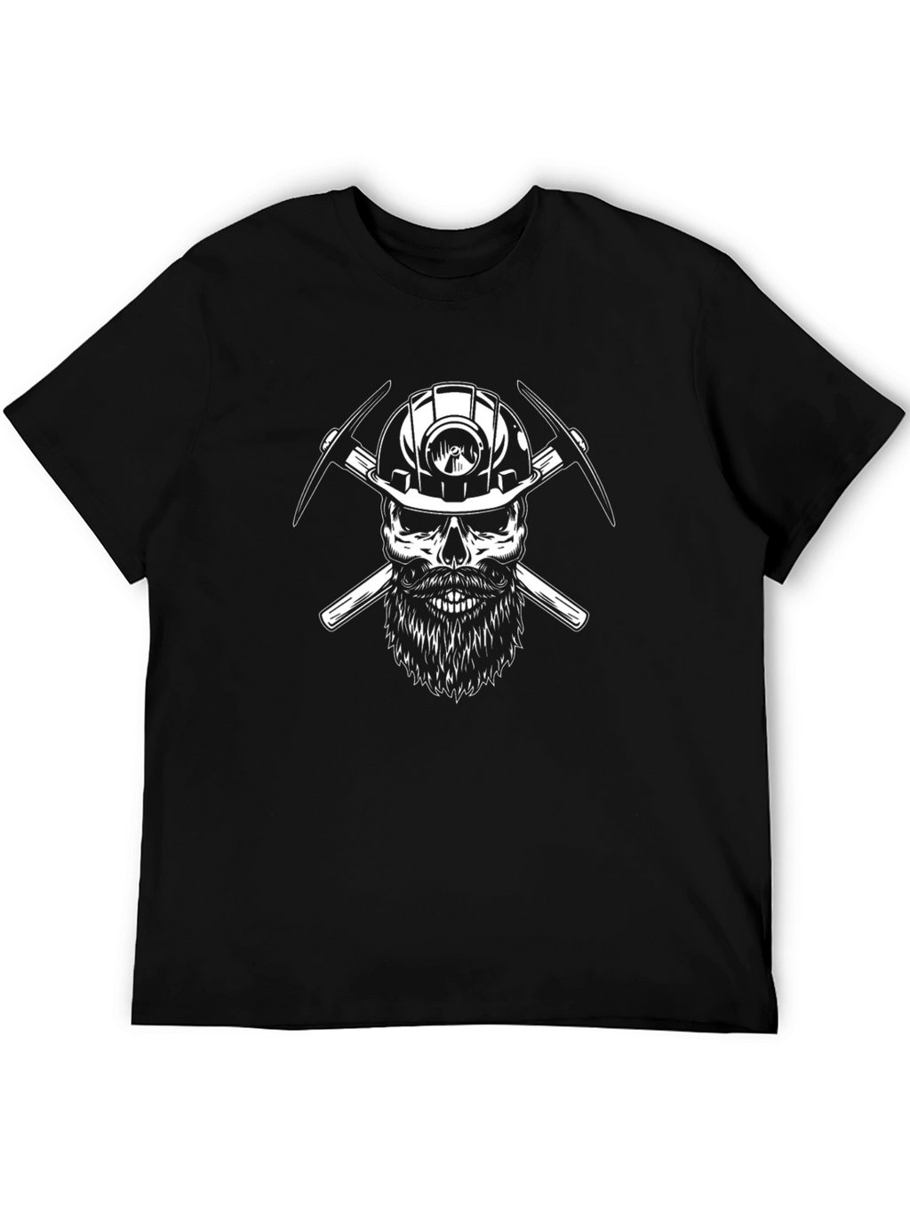 Miner Skull T-Shirt - Hard Hat & Pickaxes