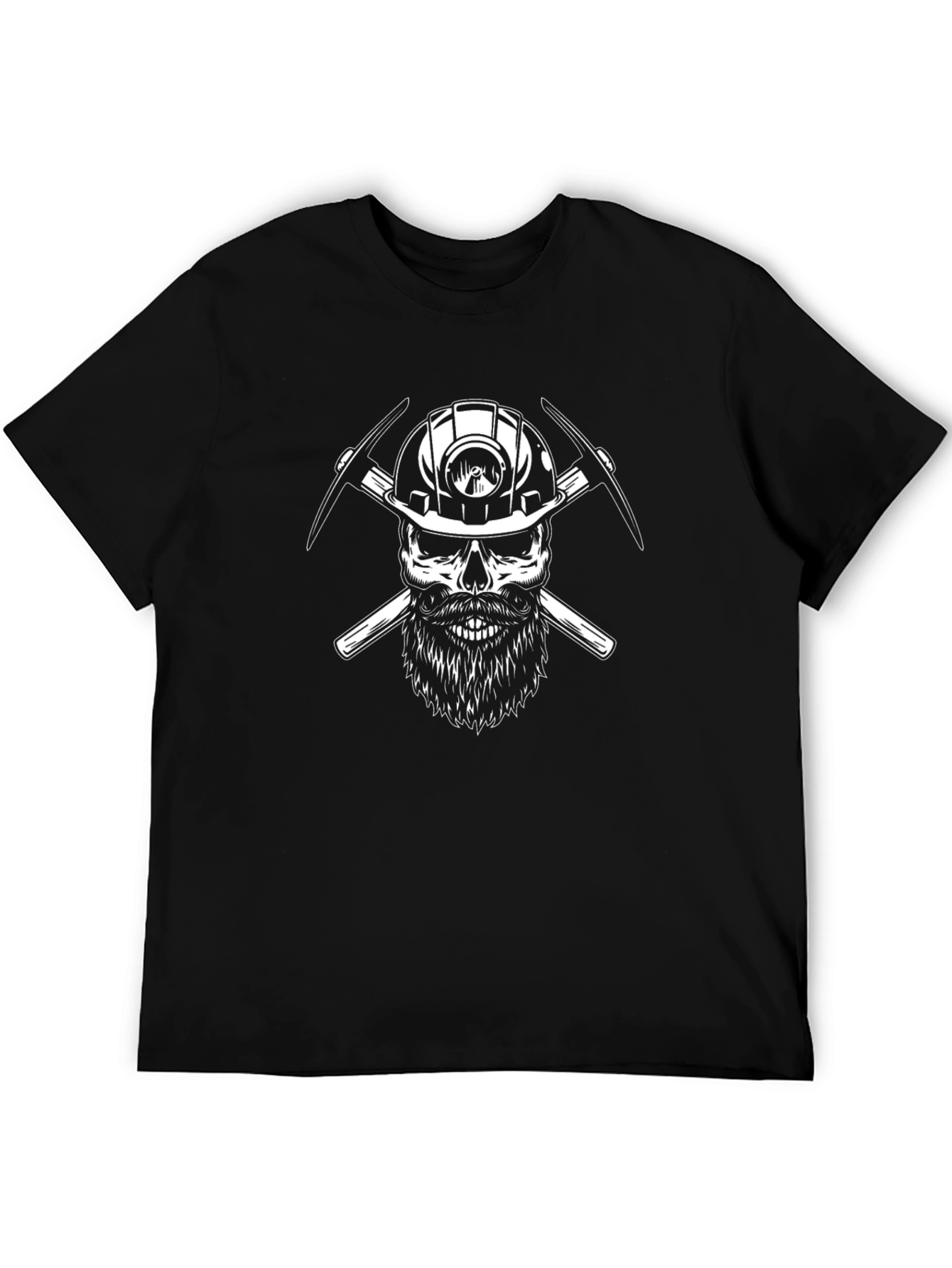 Miner Skull T-Shirt - Hard Hat & Pickaxes
