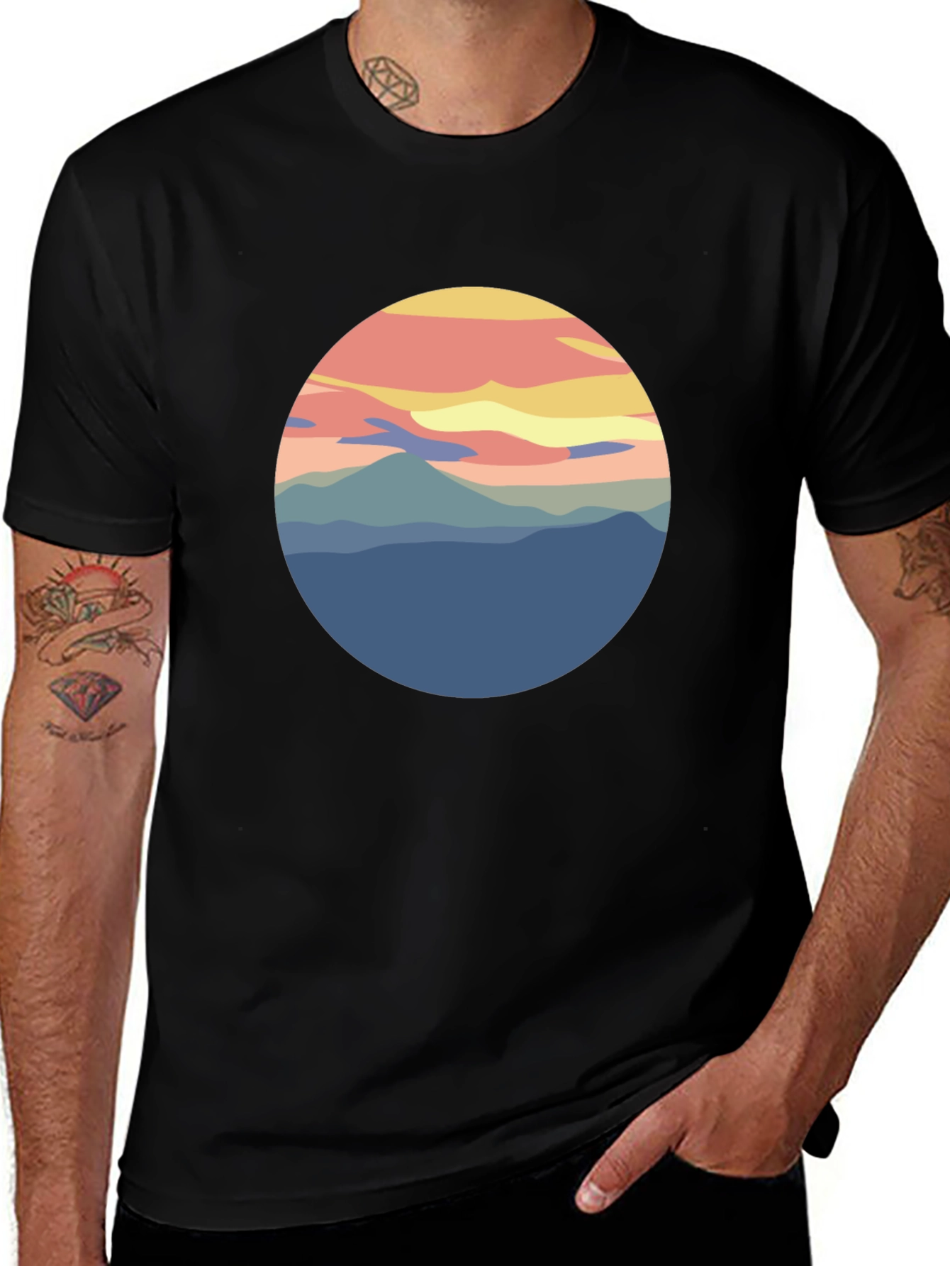 Nature Scenery Graphic Tee - Soft Cotton T-Shirt