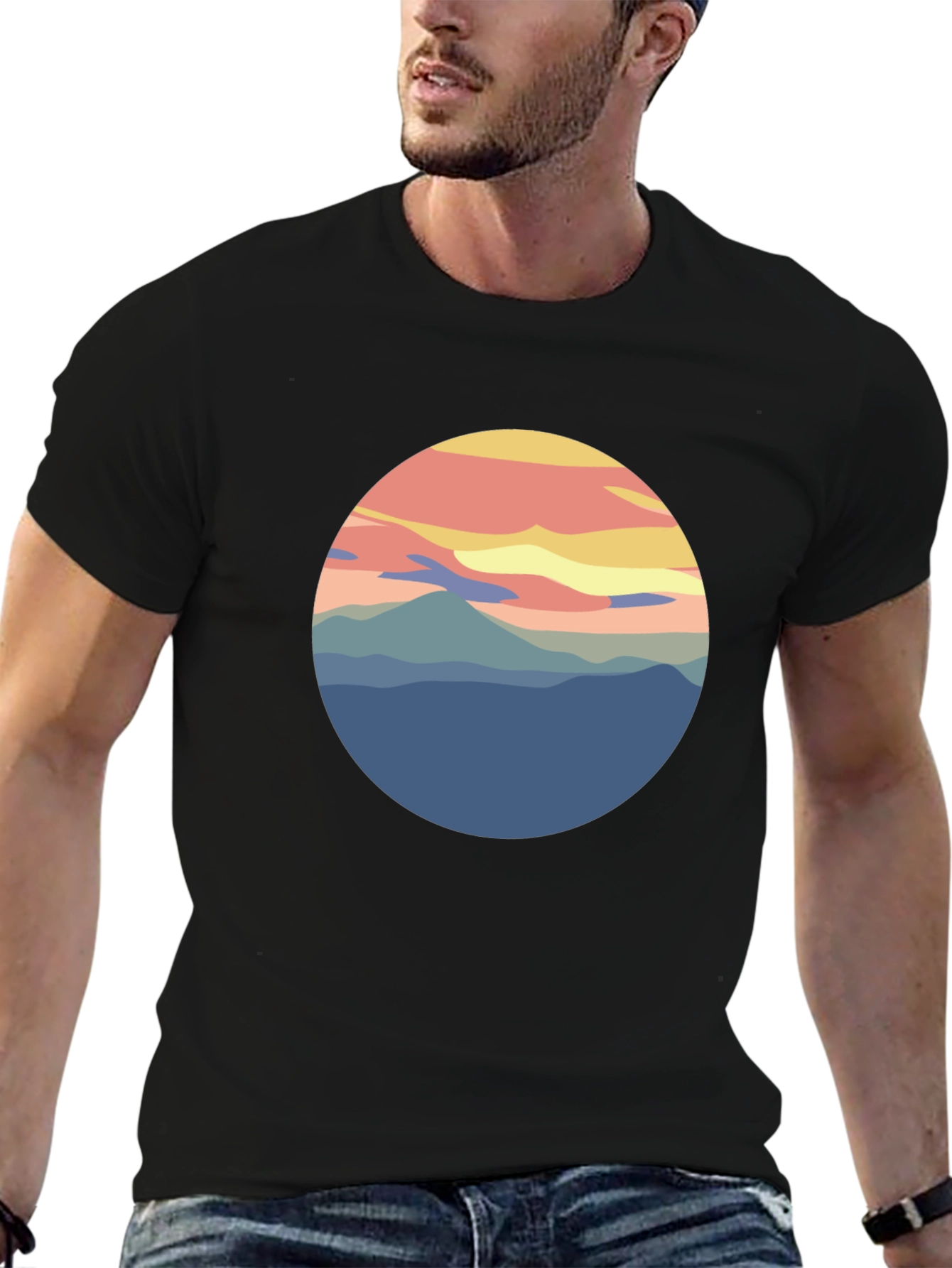 Nature Scenery Graphic Tee - Soft Cotton T-Shirt