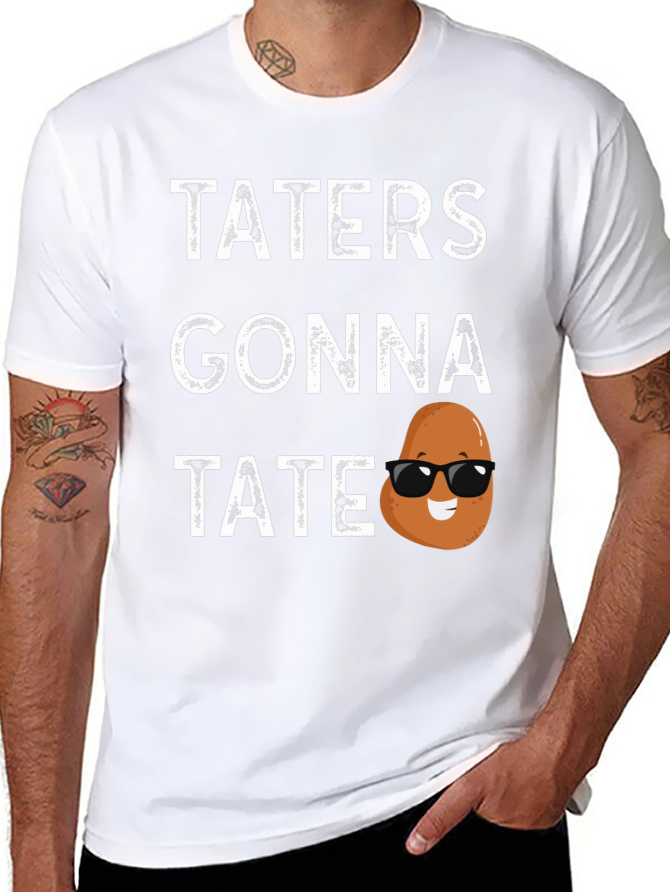 Taters Gonna Tate Funny Potato Graphic T-Shirt