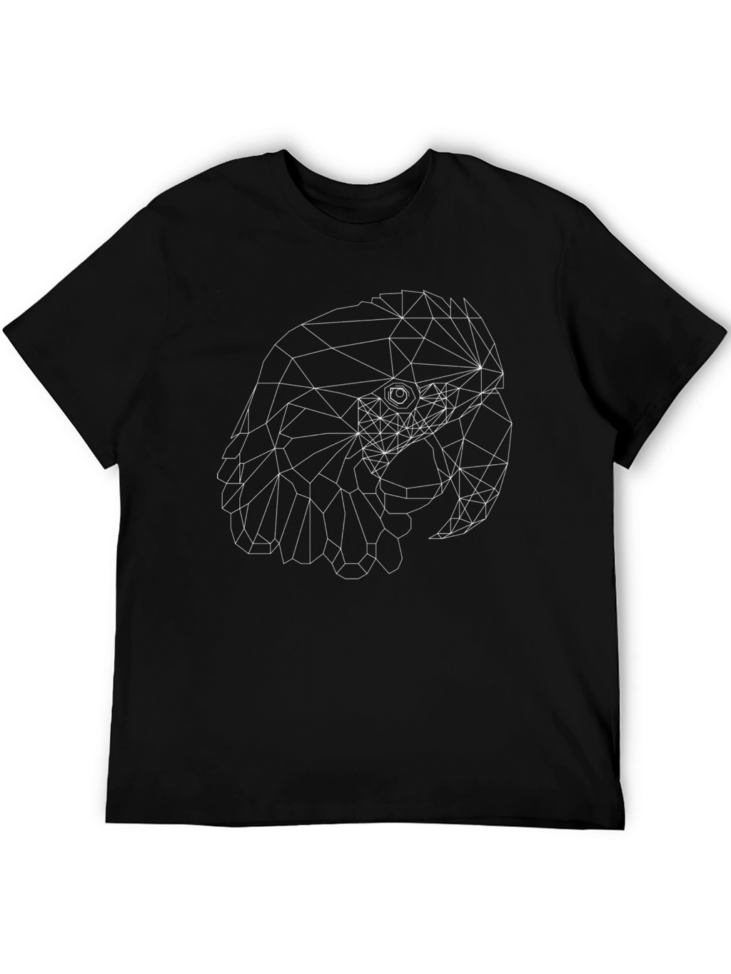 Geometric Parrot T-Shirt - Black