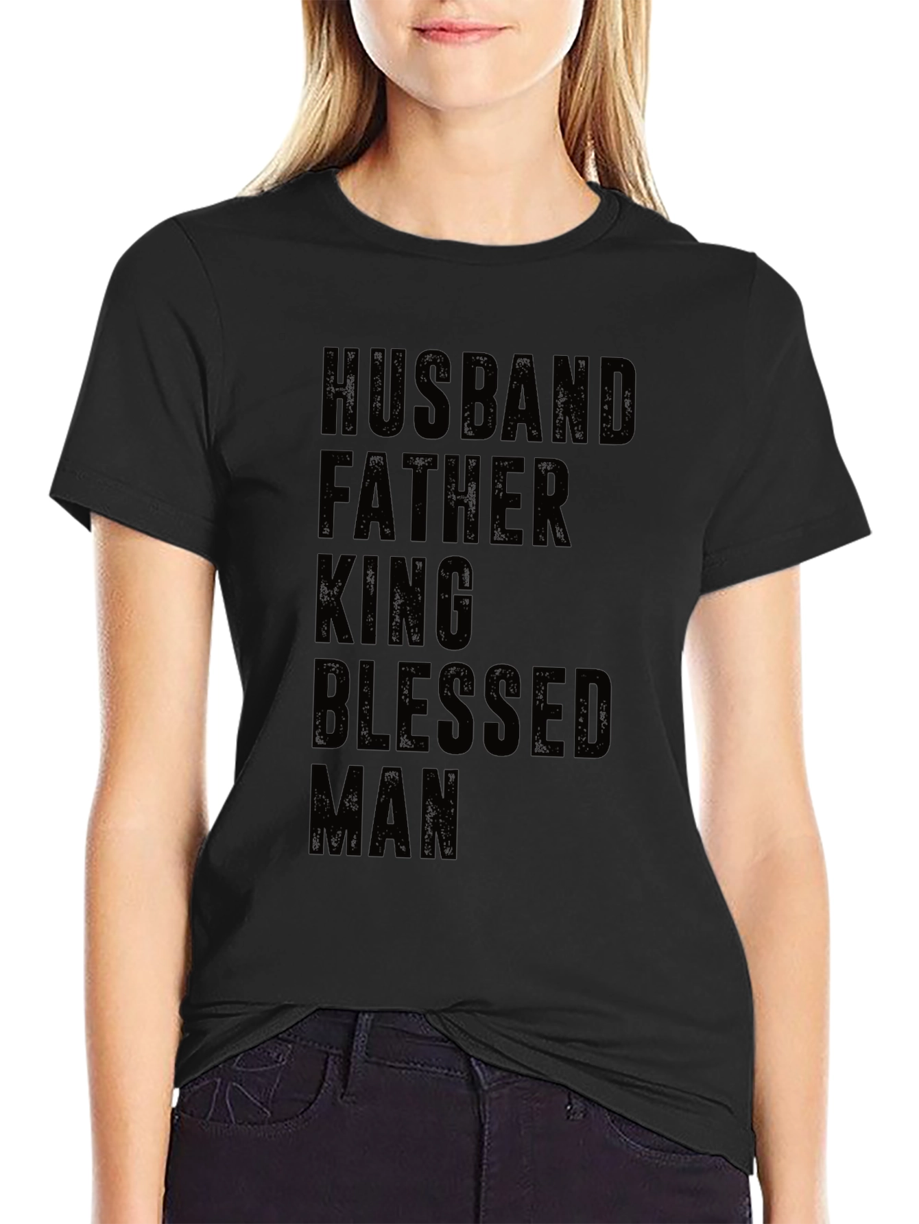 Husband Father King Blessed Man T-Shirt