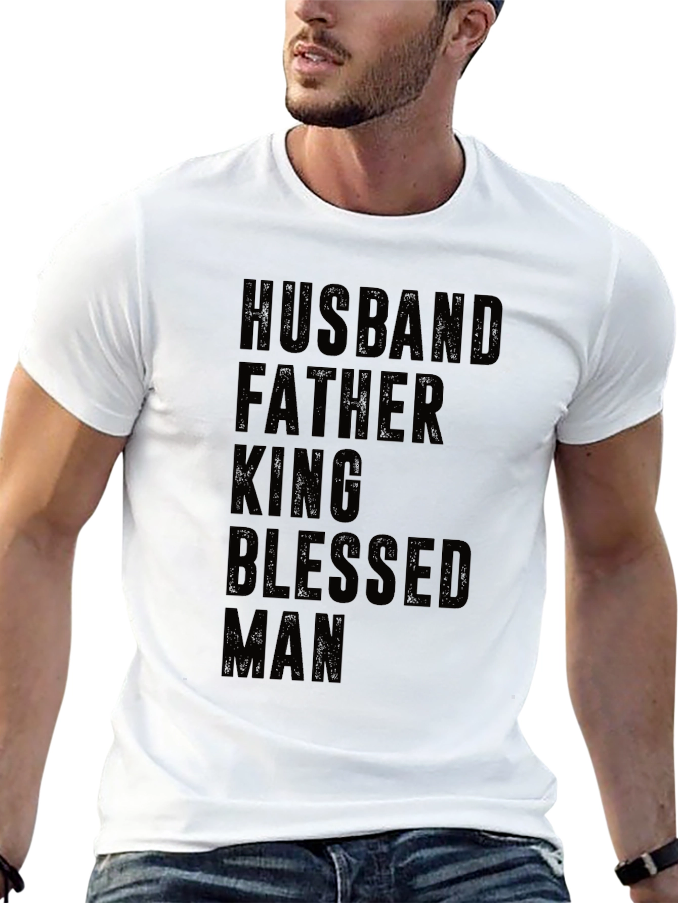 Husband Father King Blessed Man T-Shirt