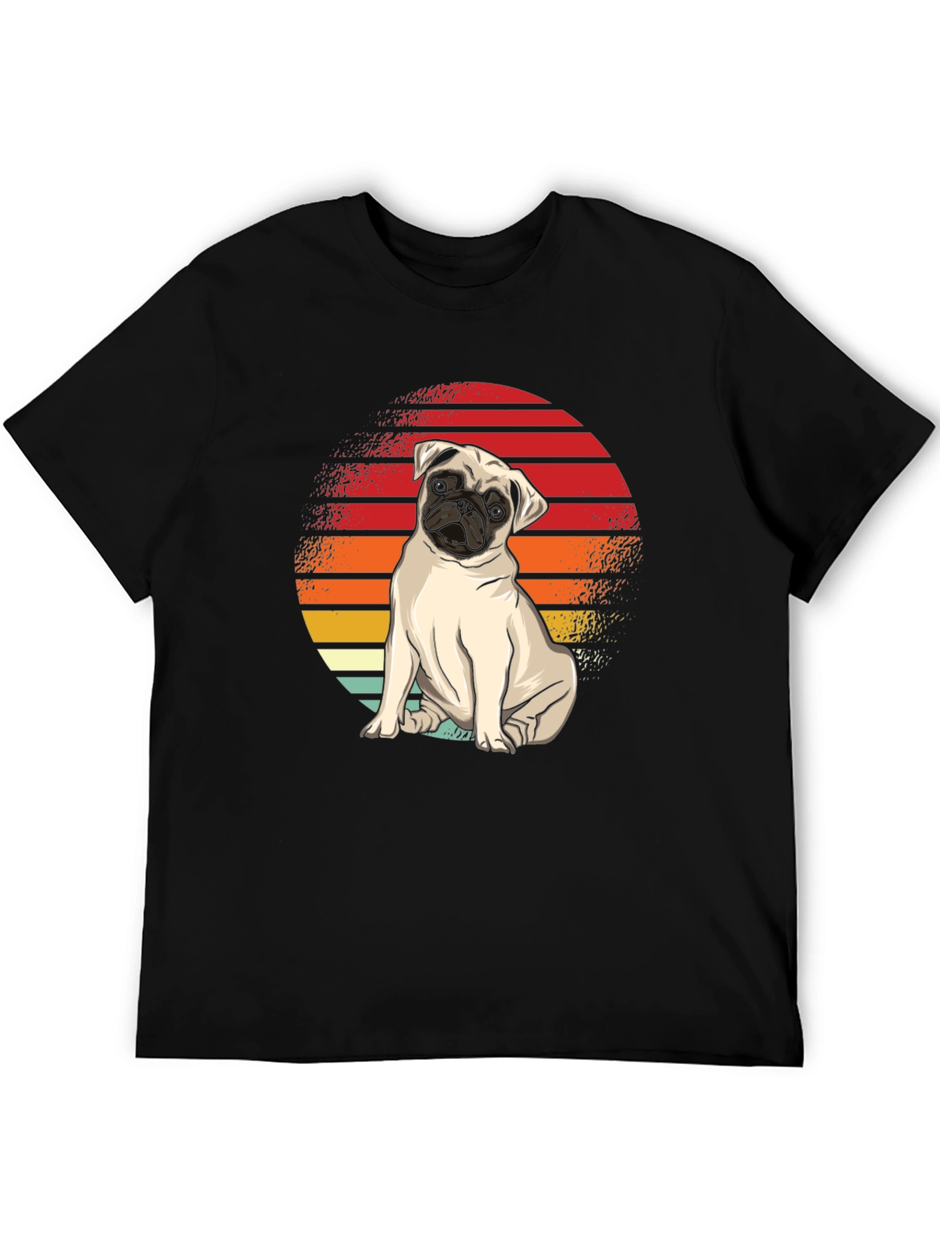 Pug Retro Sunset T-Shirt