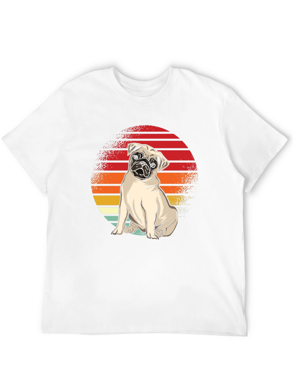 Pug Retro Sunset T-Shirt