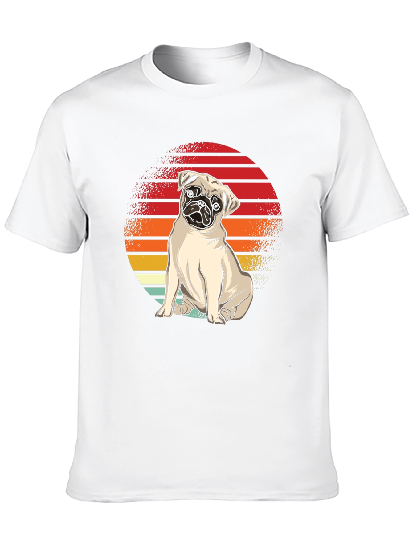 Pug Retro Sunset T-Shirt