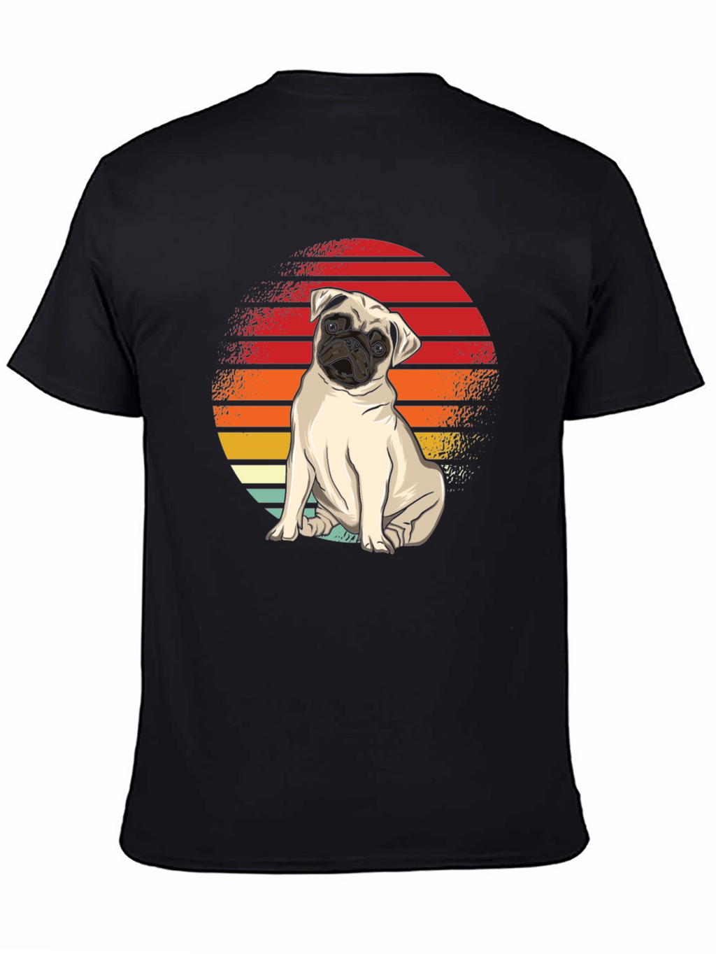Pug Retro Sunset T-Shirt