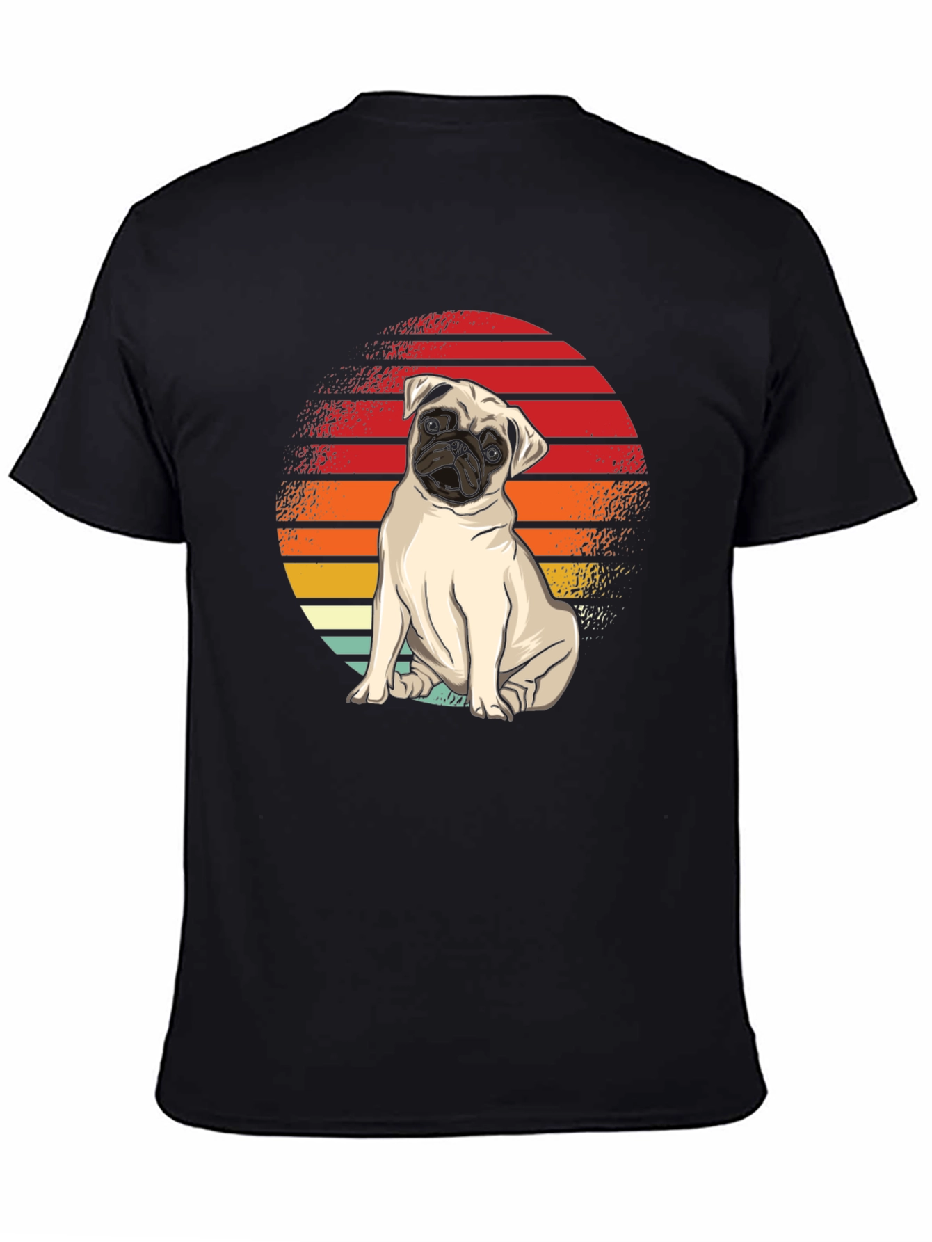 Pug Retro Sunset T-Shirt