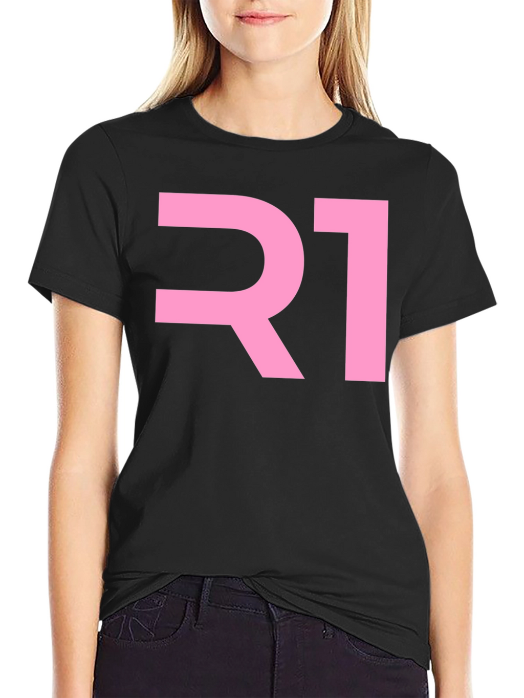 Pink R1 Graphic Tee - Mens Black T-Shirt