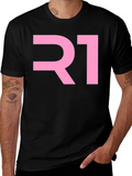 Pink R1 Graphic Tee - Mens Black T-Shirt