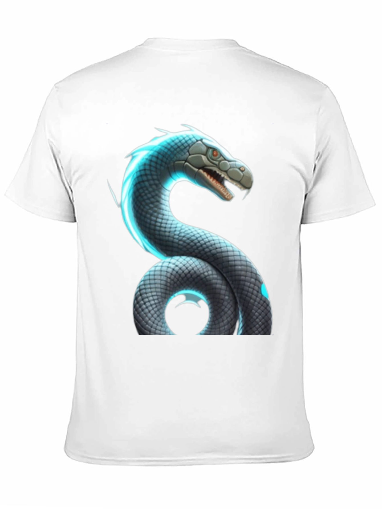 Snake Graphic Tee - Cool Reptile Design Black Shirt