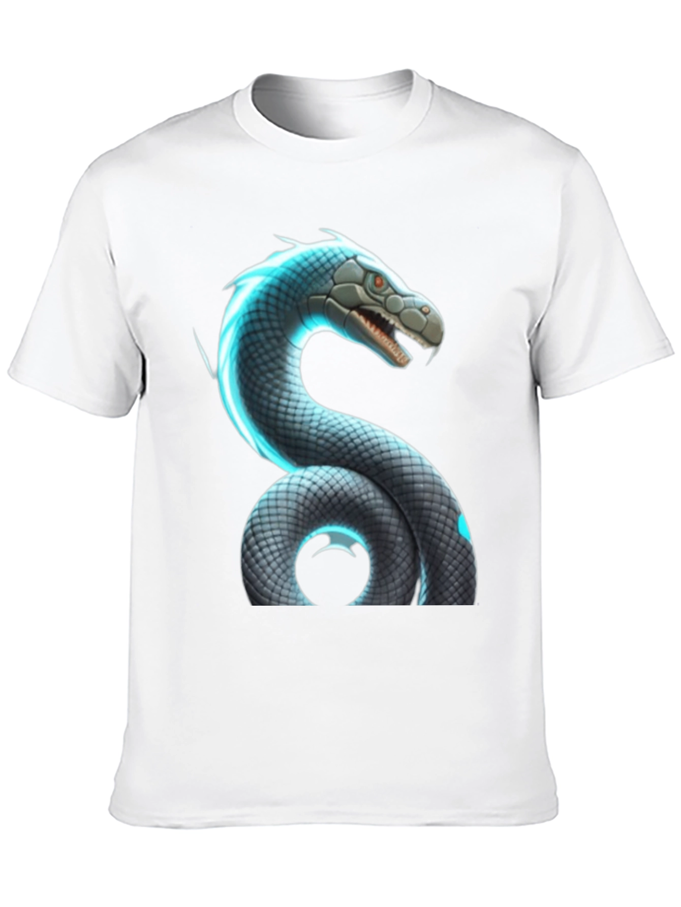 Snake Graphic Tee - Cool Reptile Design Black Shirt