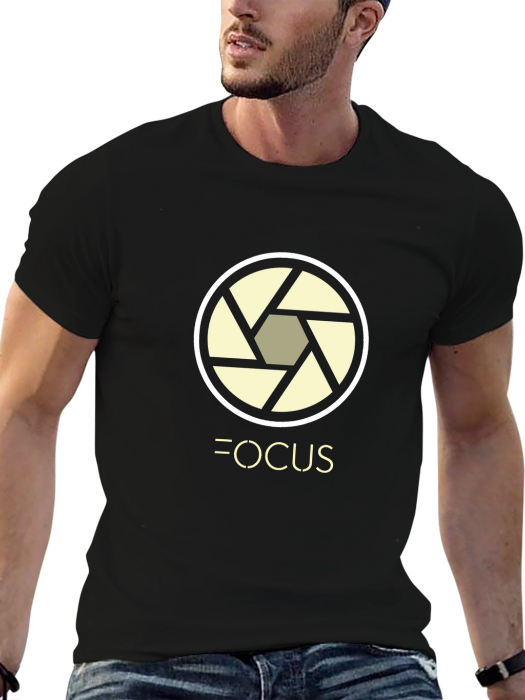 Focus Camera Graphic T-Shirt - Black