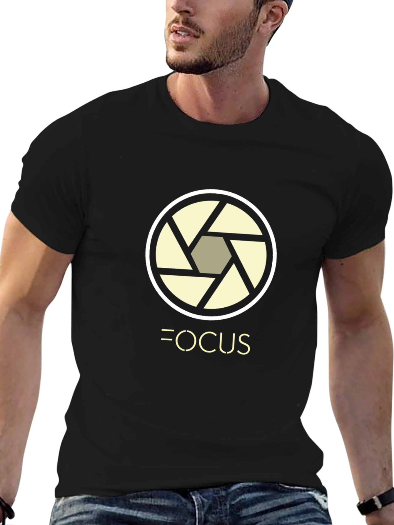 Focus Camera Graphic T-Shirt - Black