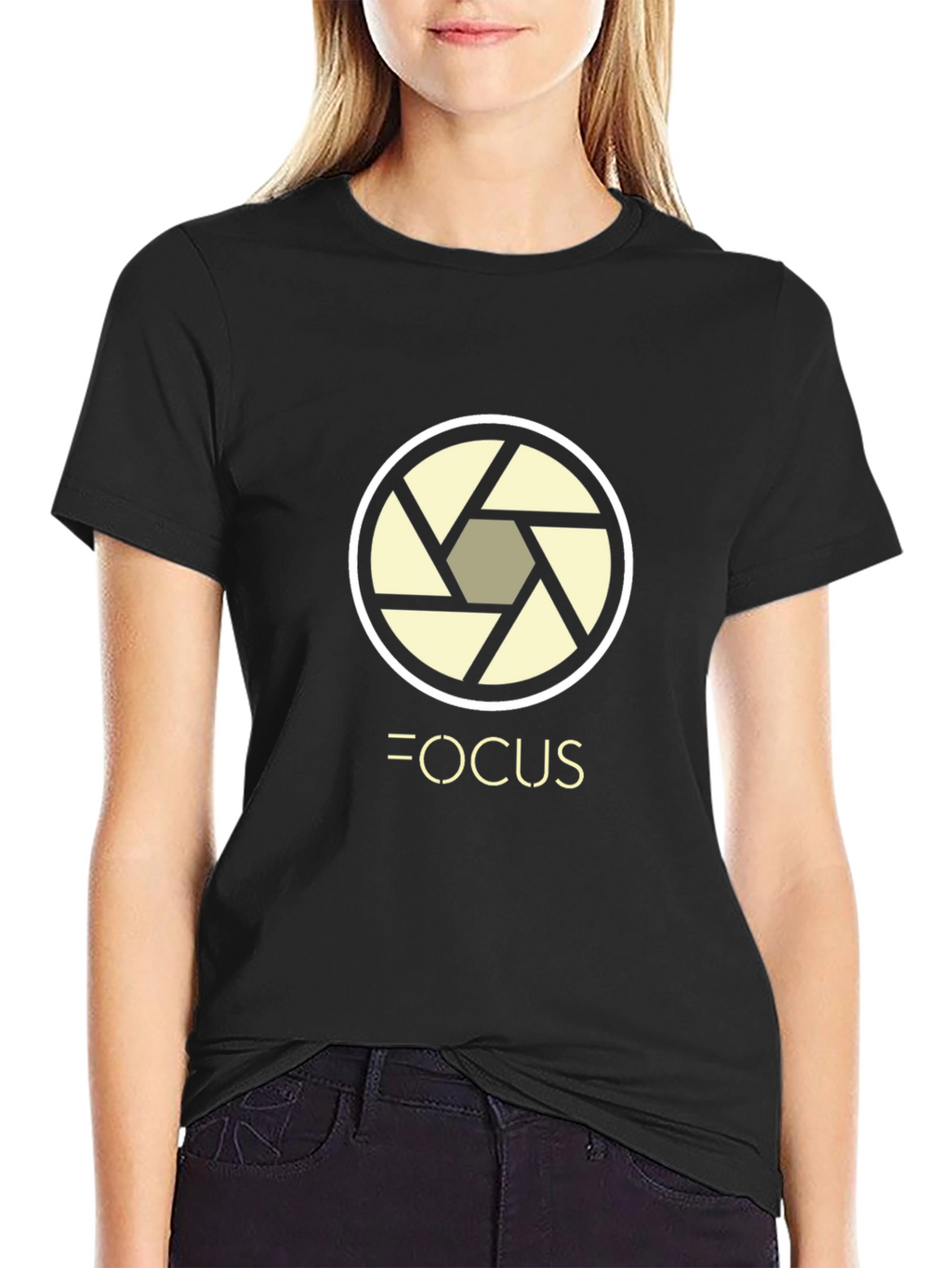 Focus Camera Graphic T-Shirt - Black