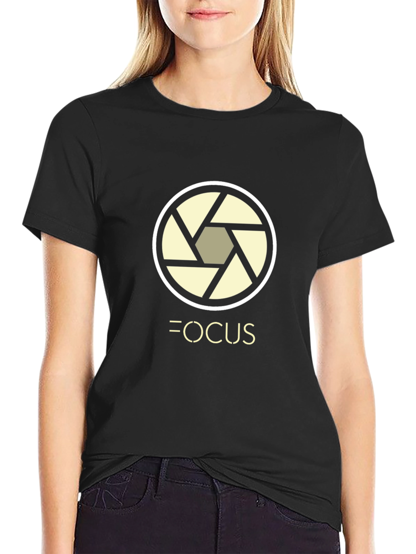 Focus Camera Graphic T-Shirt - Black