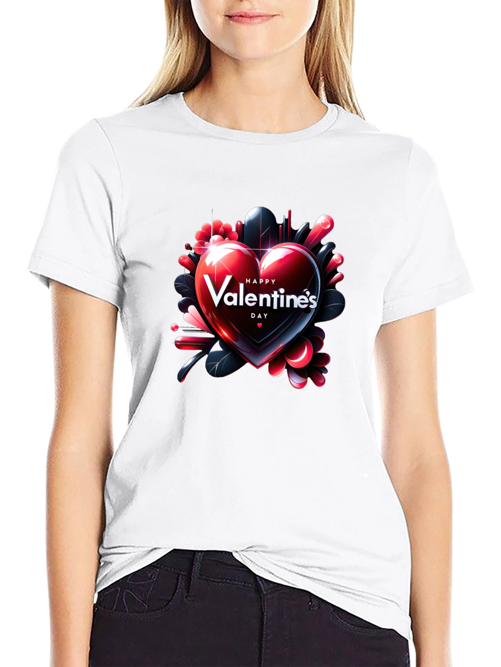 Valentines Day Heart Graphic T-Shirt