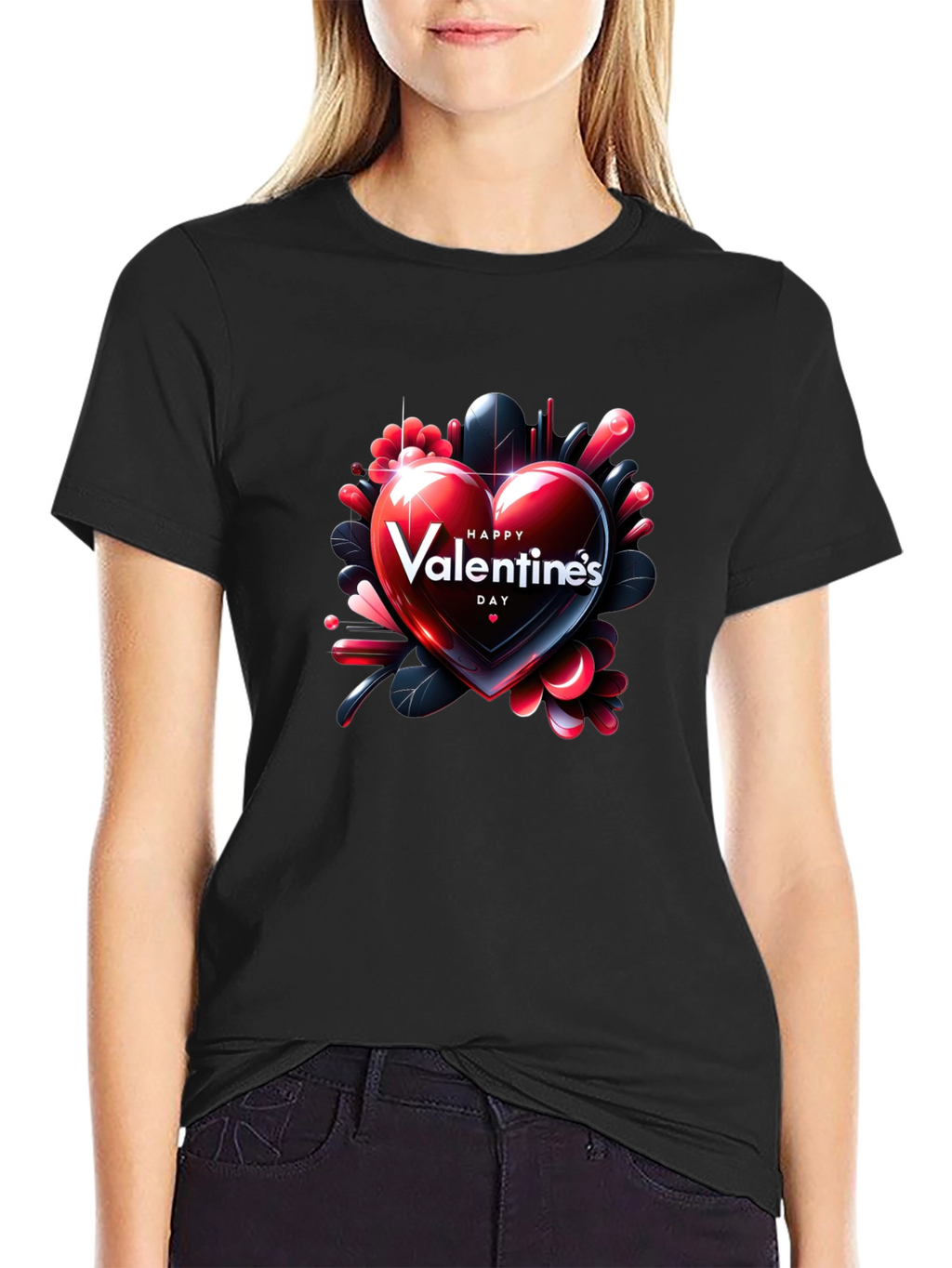 Valentines Day Heart Graphic T-Shirt