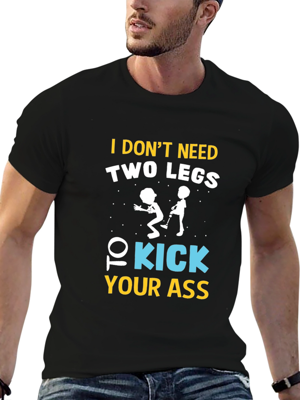 Funny One-Legged Kicking T-Shirt