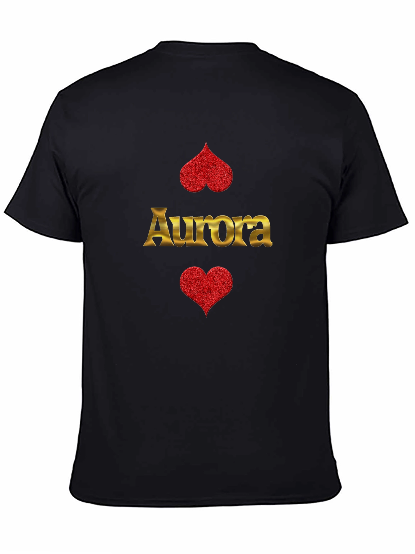Aurora Heart Graphic T-Shirt - Black